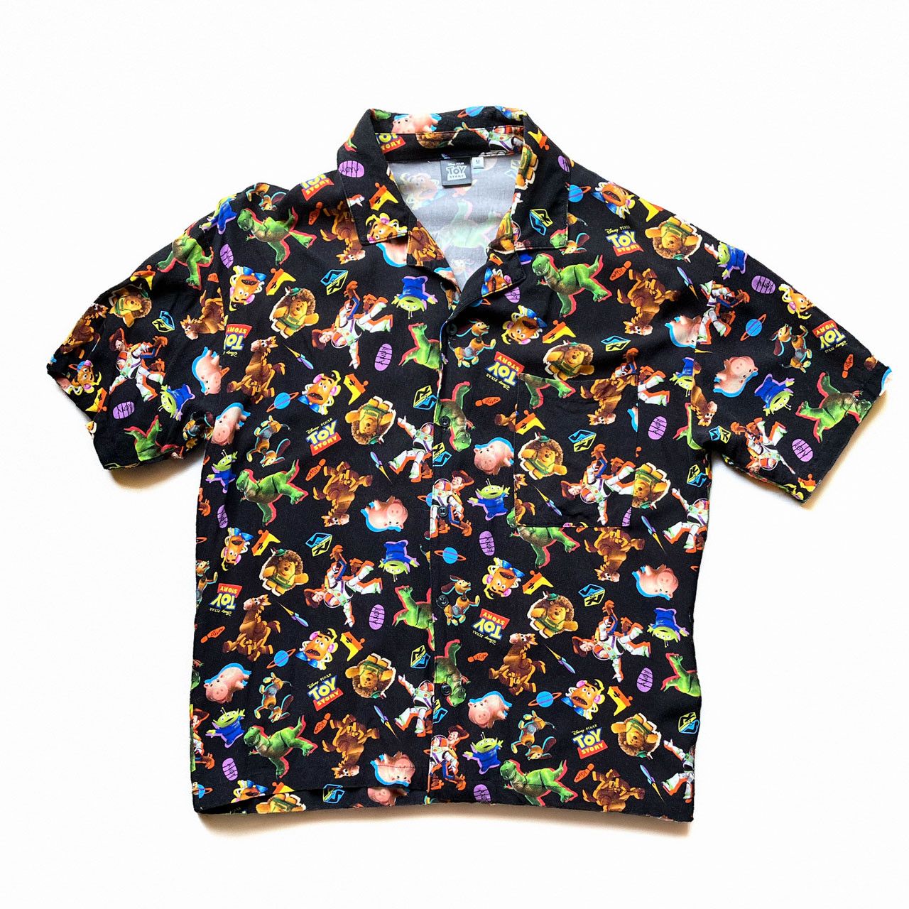Disney Disney Pixar Toy Story Aloha Shirt Black All Over Print Size US M / EU 48-50 / 2 - 1 Thumbnail