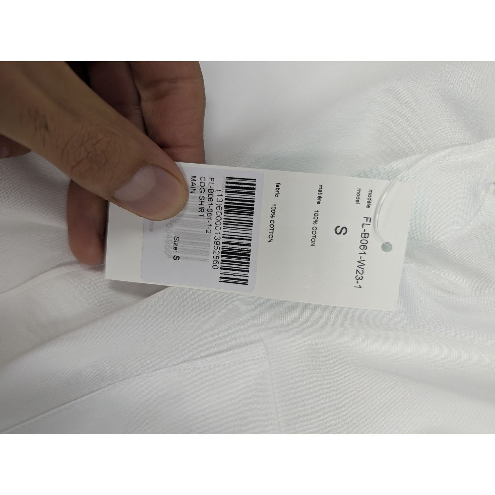 Comme des Garcons o1rshd1 Zip Sleeve Detail White Button Up Shirt in White Size US S / EU 44-46 / 1 - 14 Thumbnail