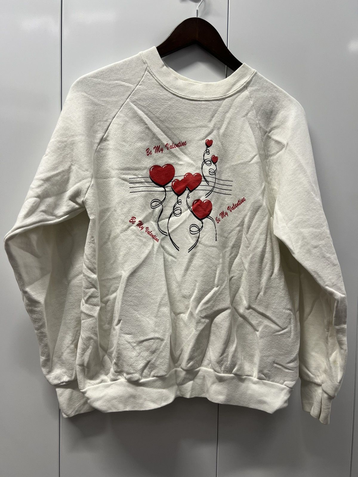 Vintage 90's VTG Vintage Be My Valentine Retro Hearts Indie Sweater Size US L / EU 52-54 / 3 - 1 Thumbnail