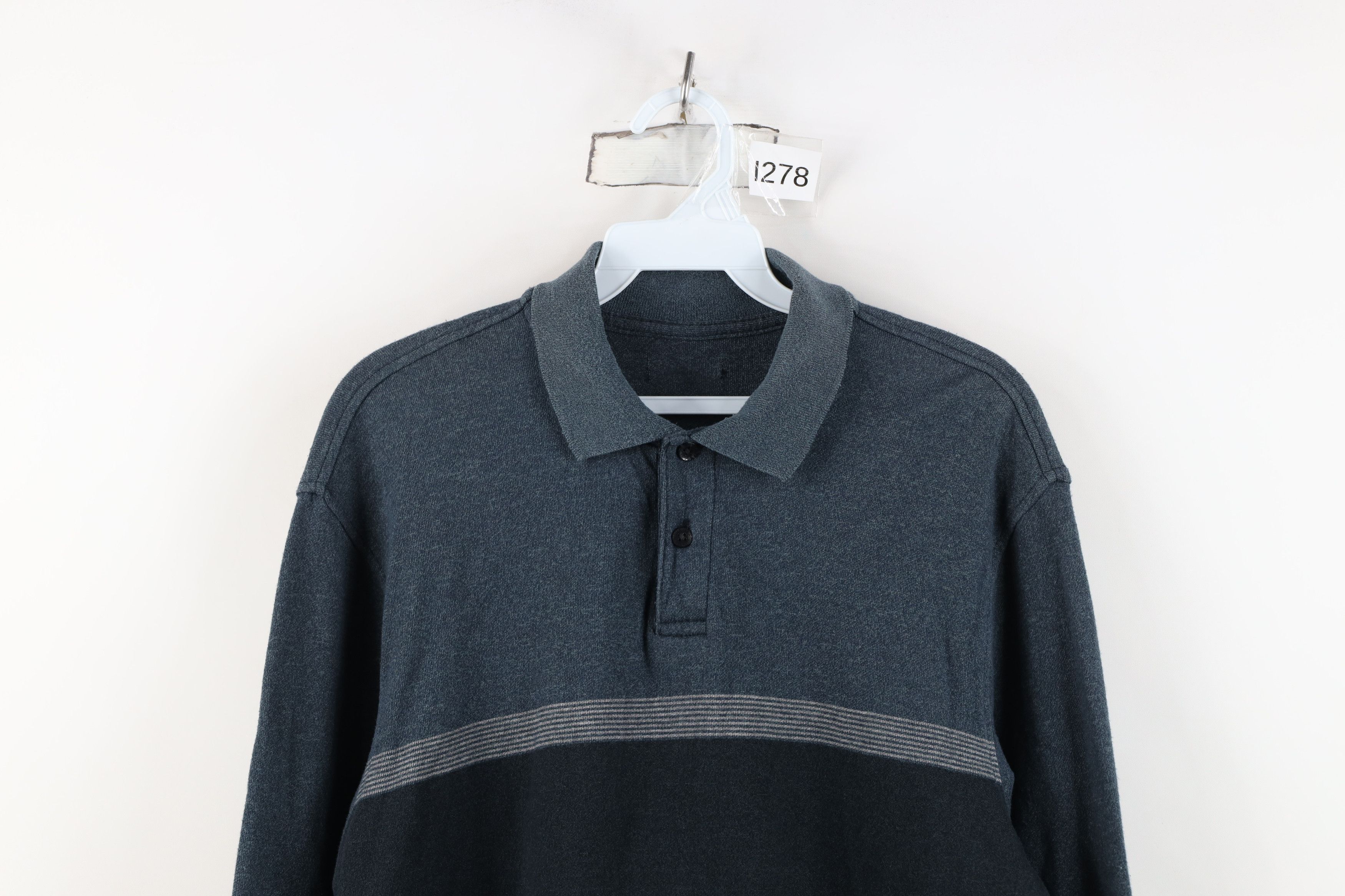 Vintage Vintage 90s Streetwear Striped Heavy Long Sleeve Rugby Polo Size US M / EU 48-50 / 2 - 2 Thumbnail
