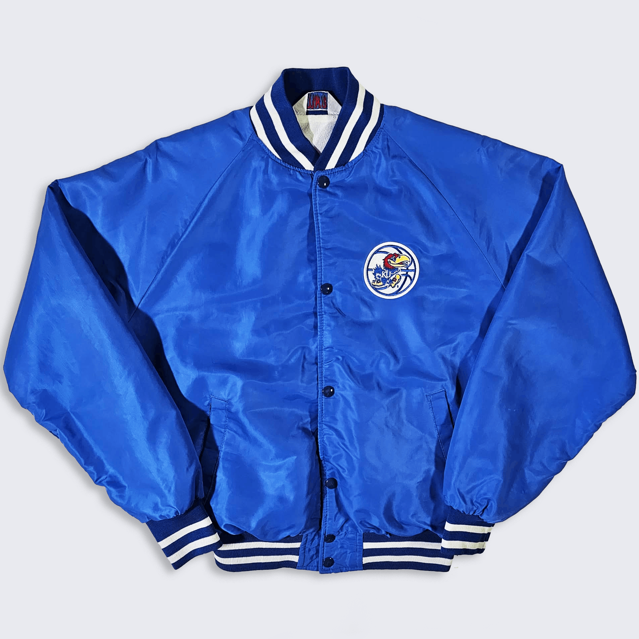 NCAA Kansas Jayhawks Vintage 90s Basketball Bomber Jacket Size US L / EU 52-54 / 3 - 2 Thumbnail