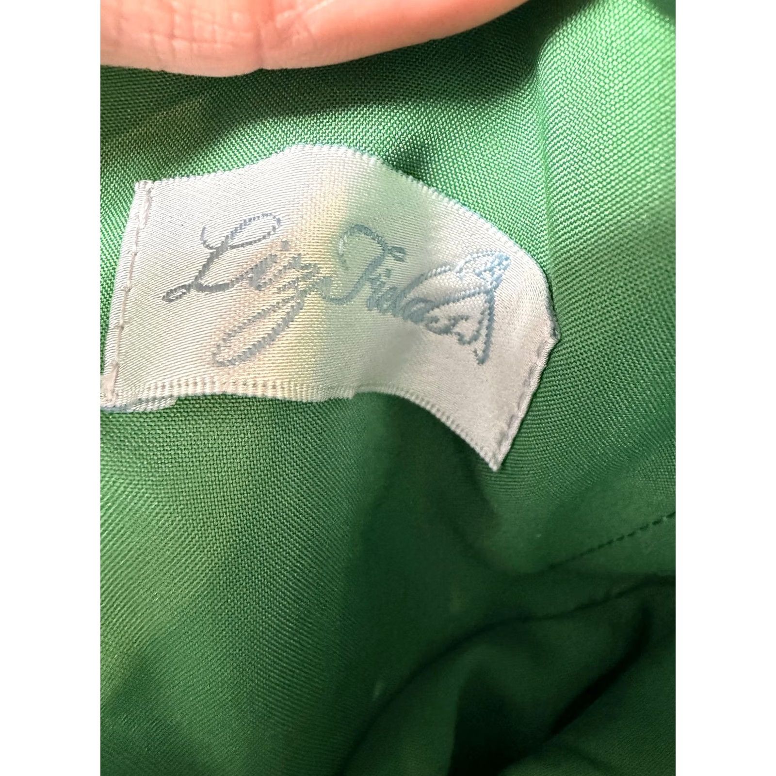 Vintage Liz Fields Dress Womens 14 Green Chiffon Sweetheart Strappy Maxi Formal Gown Size XL / US 12-14 / IT 48-50 - 6 Thumbnail