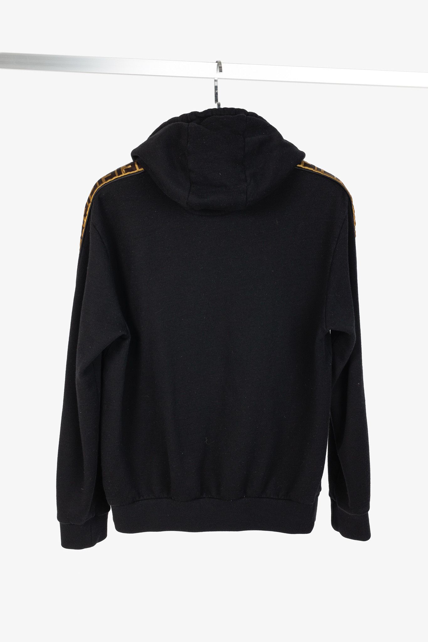 Fendi Fendi Black Taped FF Motif Hooded Sweatshirt Size US S / EU 44-46 / 1 - 2 Thumbnail