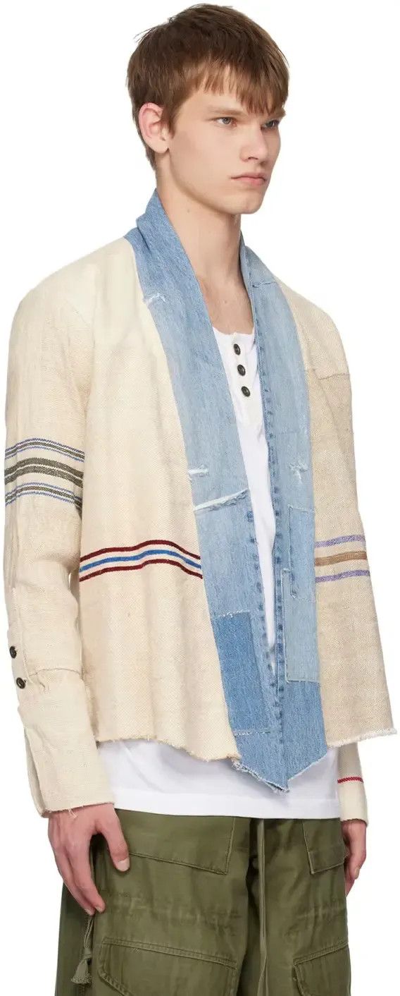 $1725 Greg Lauren Hemp Sack GL1 Kimono