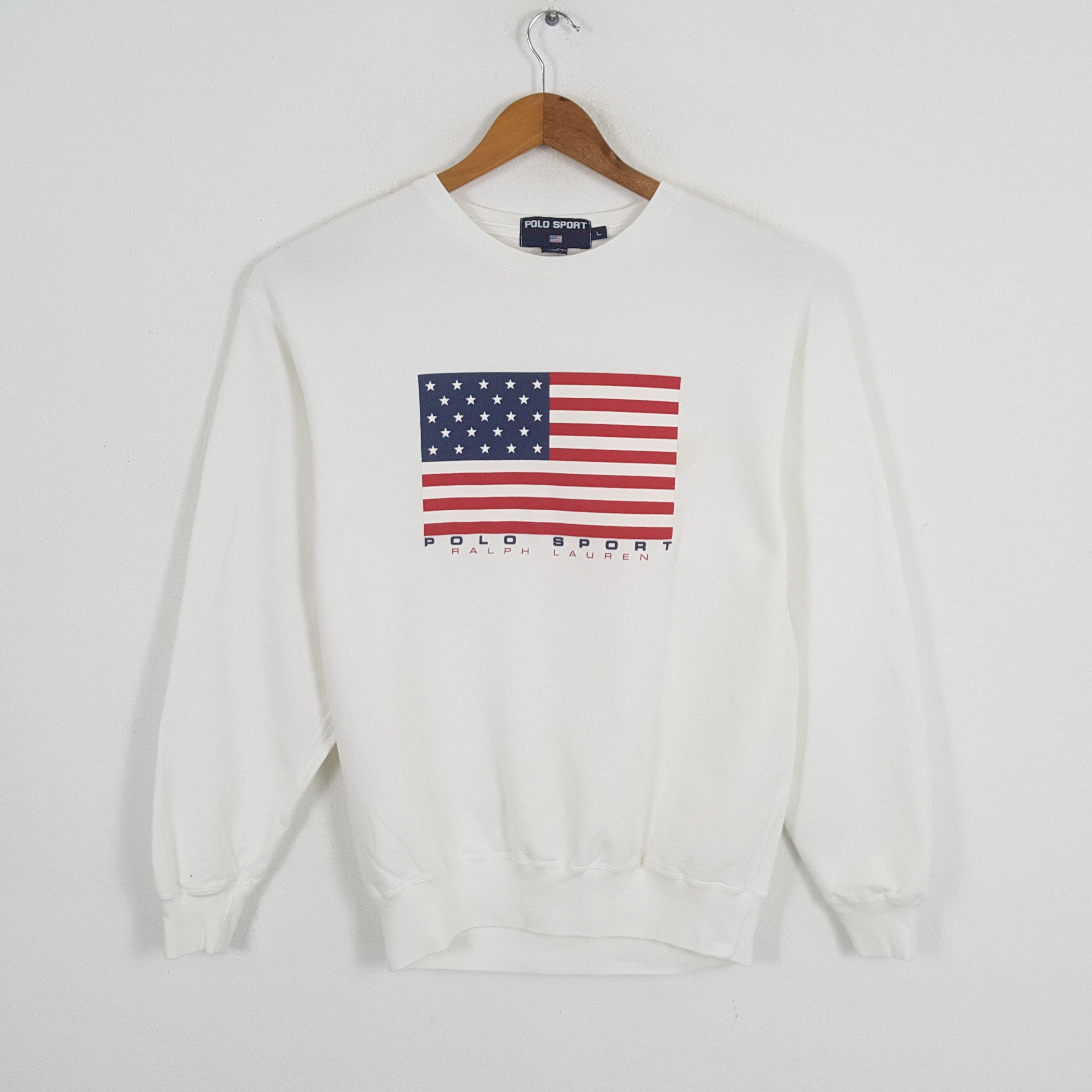 Polo Ralph Lauren × Vintage Vintage POLO SPORTS by RALPH LAUREN Fashion Brand Sweatshirt Size US L / EU 52-54 / 3 - 1 Thumbnail