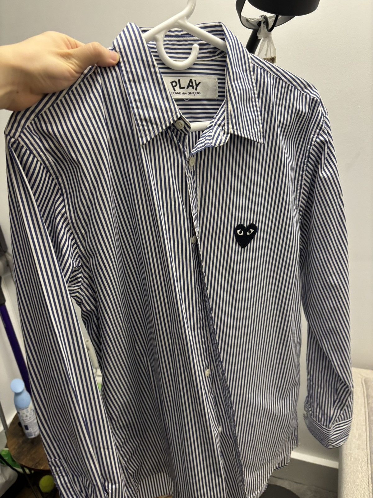 Comme des Garcons Comme Des Garcons Navy striped shirt Size US L / EU 52-54 / 3 - 2 Thumbnail