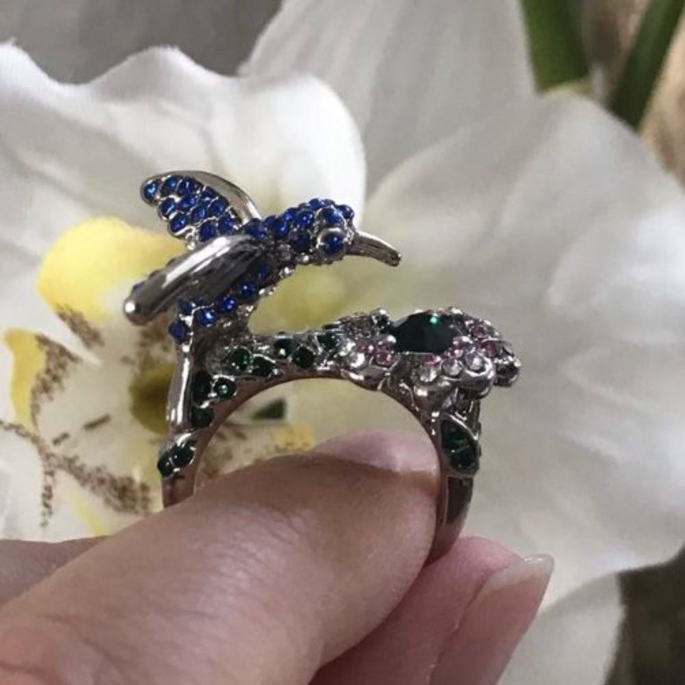 Other Silver Hummingbird Ring, Stamped .925, 4-D Ring, Women's Sta Size ONE SIZE - 5 Thumbnail