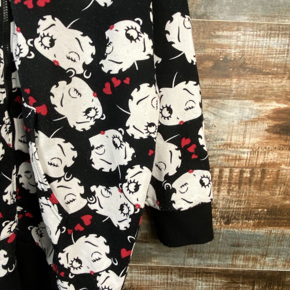 Japanese Brand DL Betty Boop full print Black Hoodie #C863 Size US XL / EU 56 / 4 - 8 Thumbnail