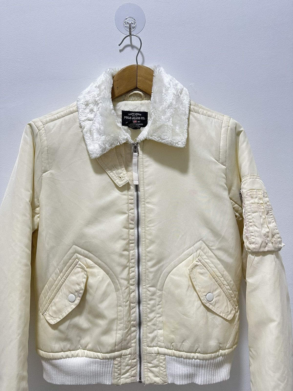 Polo Ralph Lauren Polo Jeans Ralph Lauren Bomber Cropped Jacket Fur Collar Size US M / EU 48-50 / 2 - 4 Thumbnail