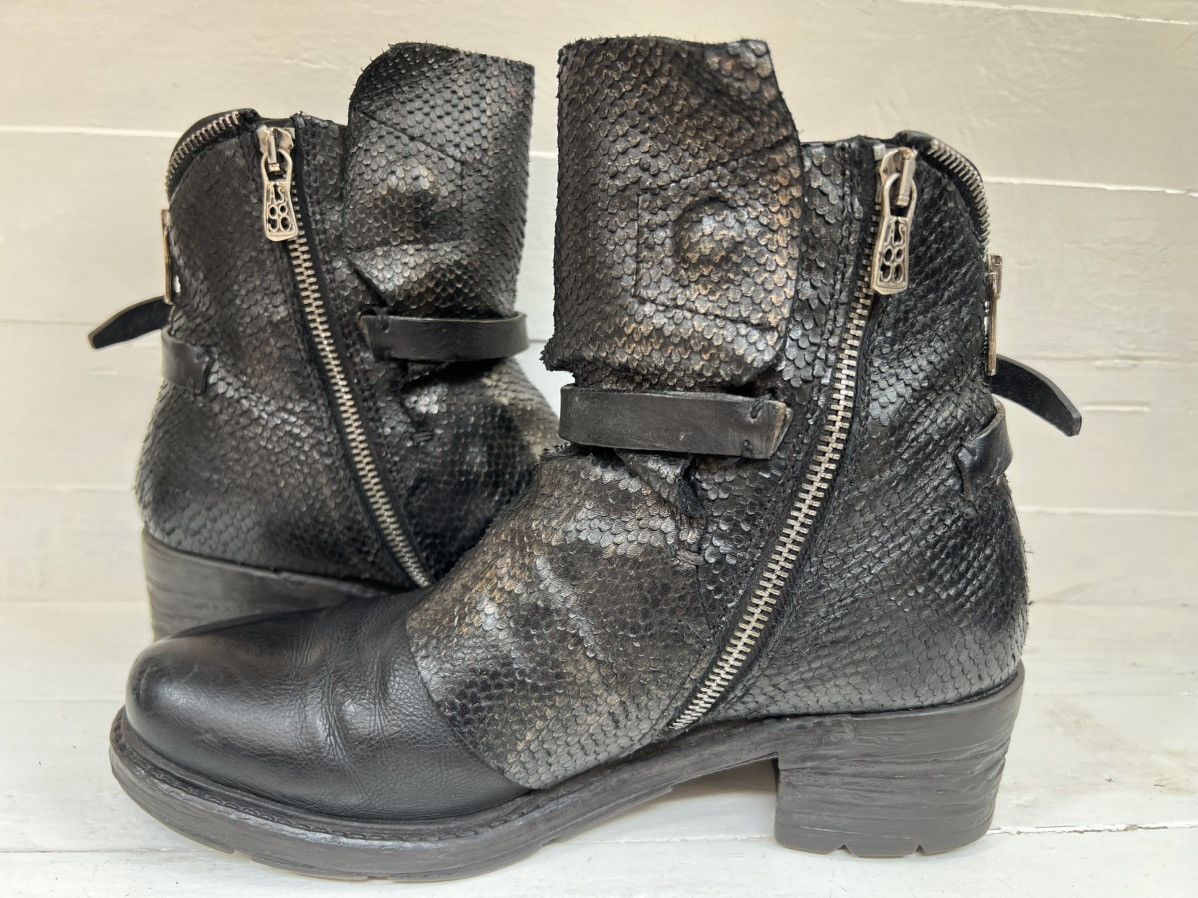 A.S.98 Airstep AS98 Black Leather Boho Biker Ankle Boots Size US 7 / EU 40 - 7 Thumbnail