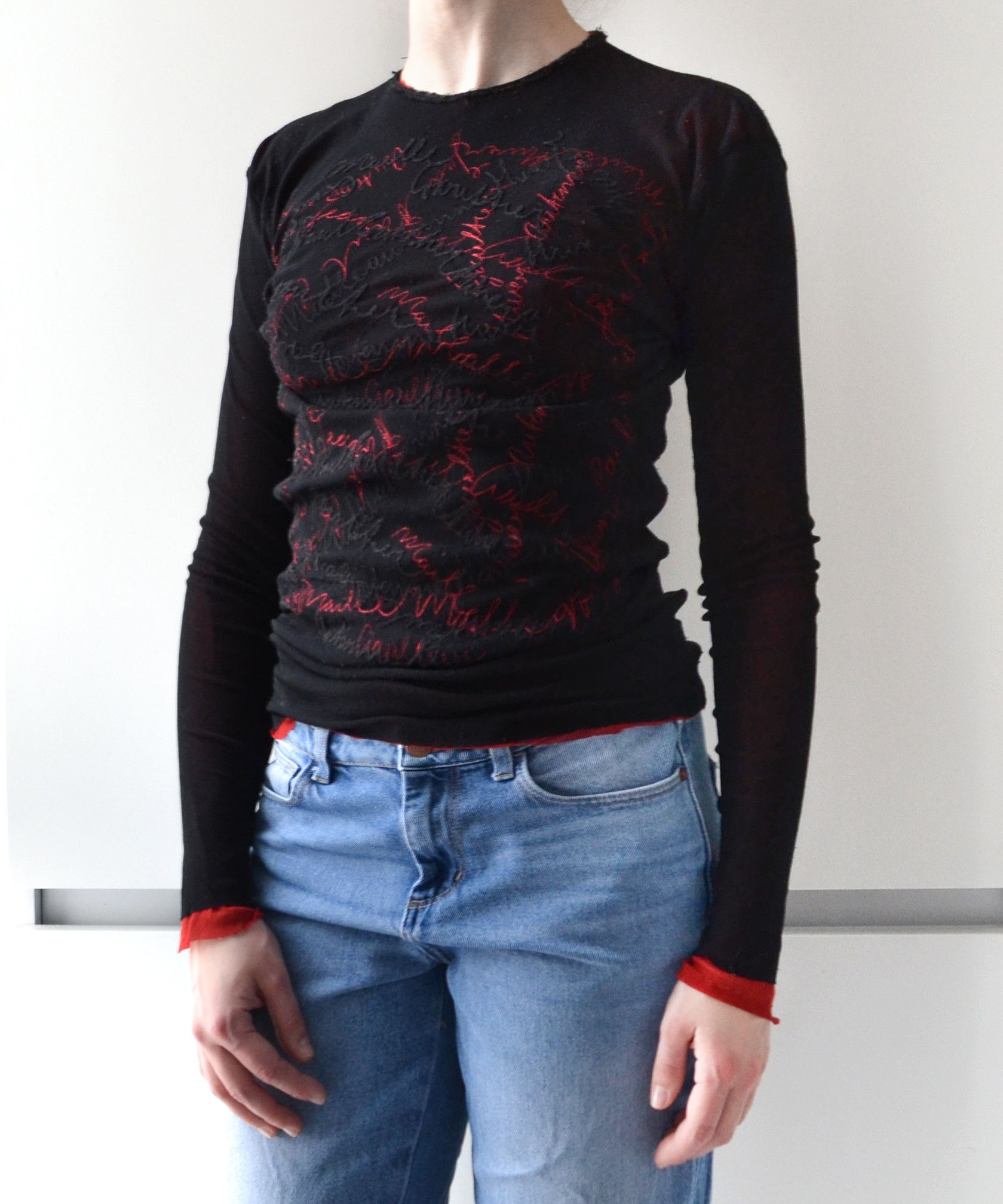 Jean Paul Gaultier Jean Paul Gaultier Sweater Embroidery Long Sleeve Black Size M / US 6-8 / IT 42-44 - 3 Thumbnail