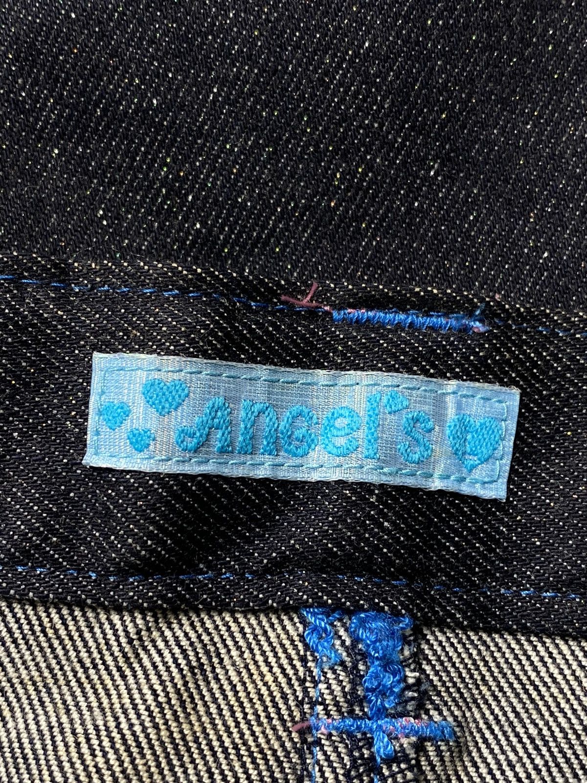 Hysteric Glamour 2000s Angel Blue - Folded Glitter Denim Pants Size 27" / US 4 / IT 40 - 10 Thumbnail
