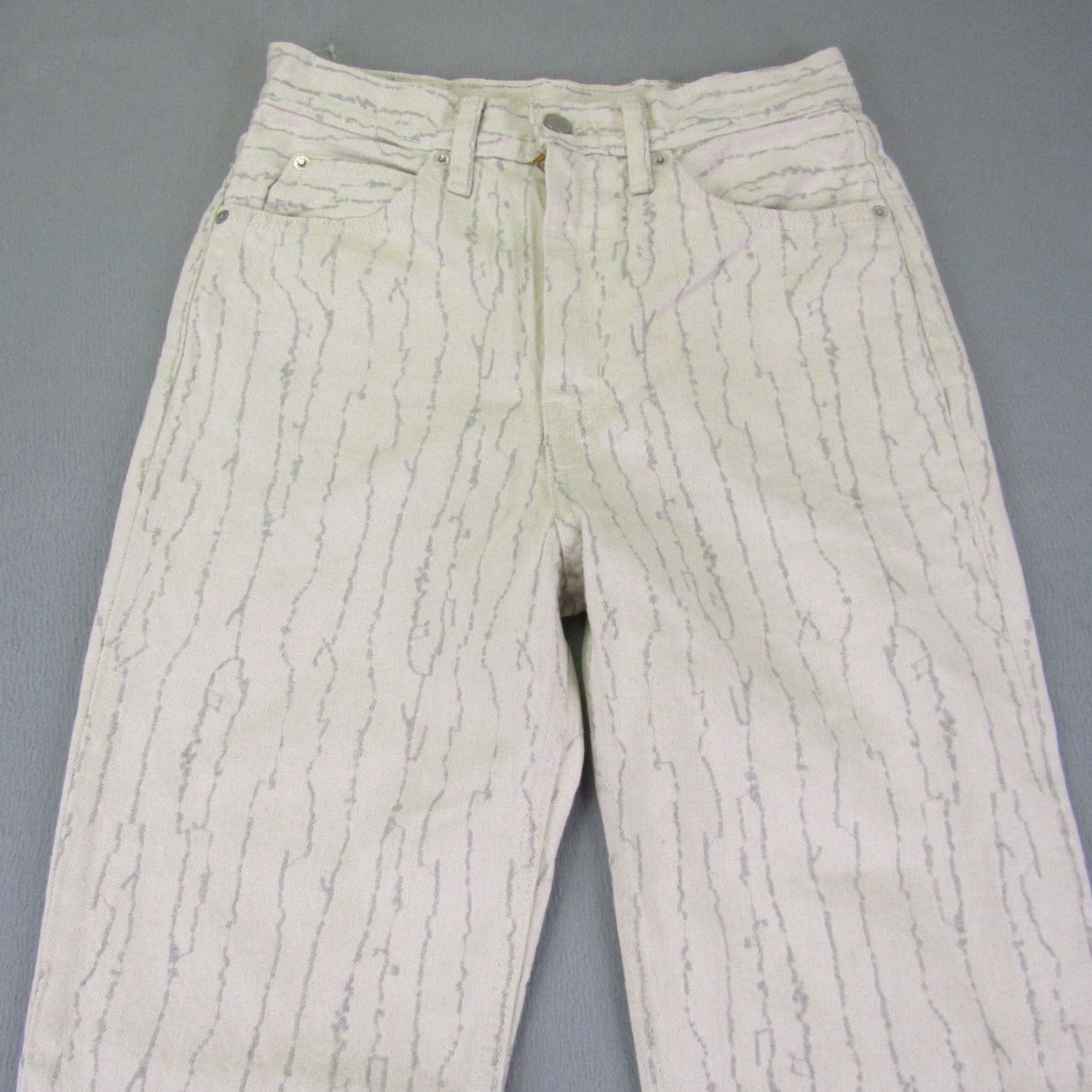 Levi's Levi's Jeans Womens 27 White Denim Leggy Slim Fit Premium Cotton Hemp Blend Pants Jeans Slim White 27 Womens 31 Inseam Size 27" / US 4 / IT 40 - 2 Thumbnail