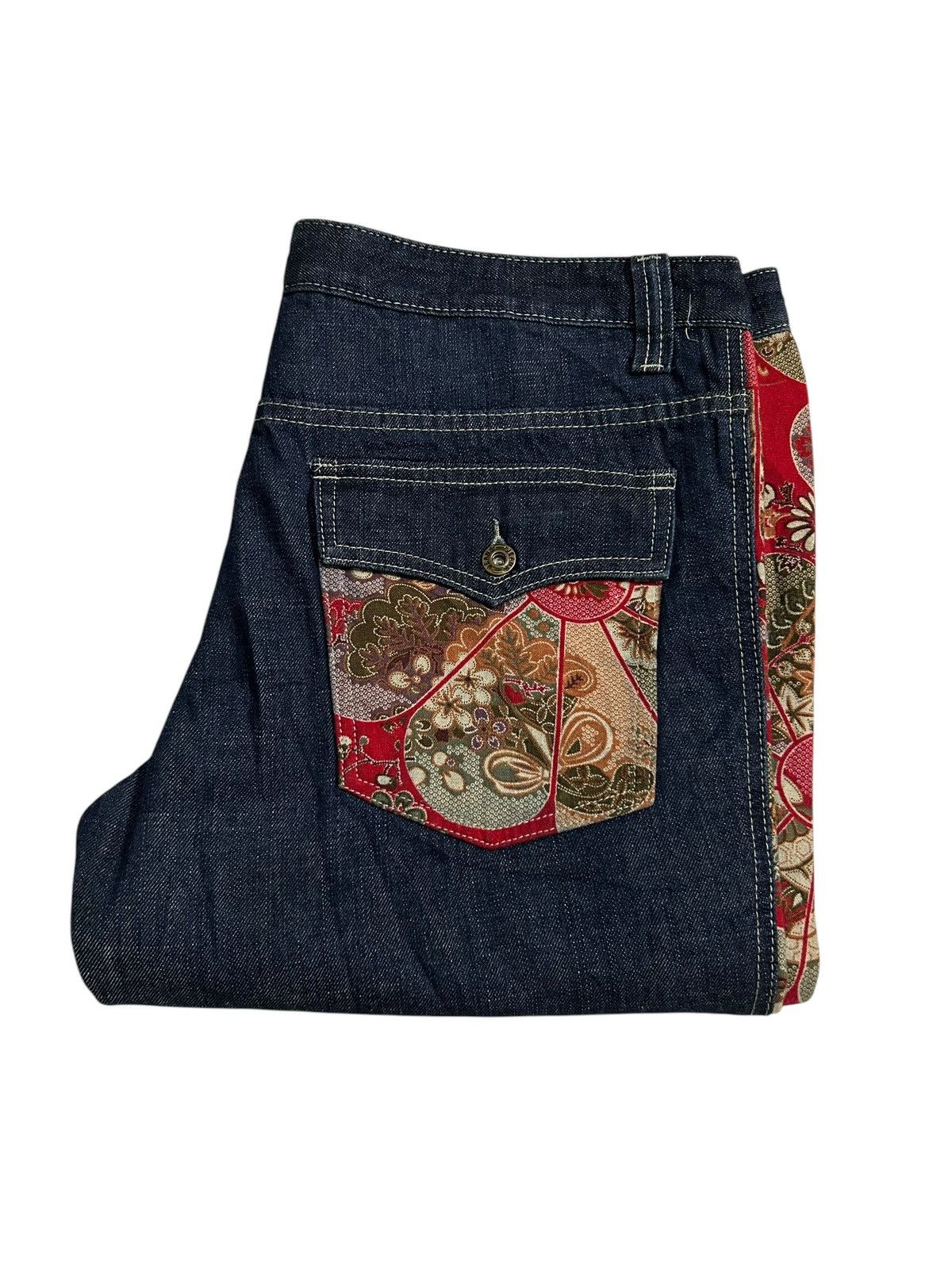 If Six Was Nine × KMRii × Le Grande Bleu (L.G.B.) Flare Japanese Tradisional Style Huo Jing Jeans Denim ☠️☠️ Size US 37 - 3 Thumbnail