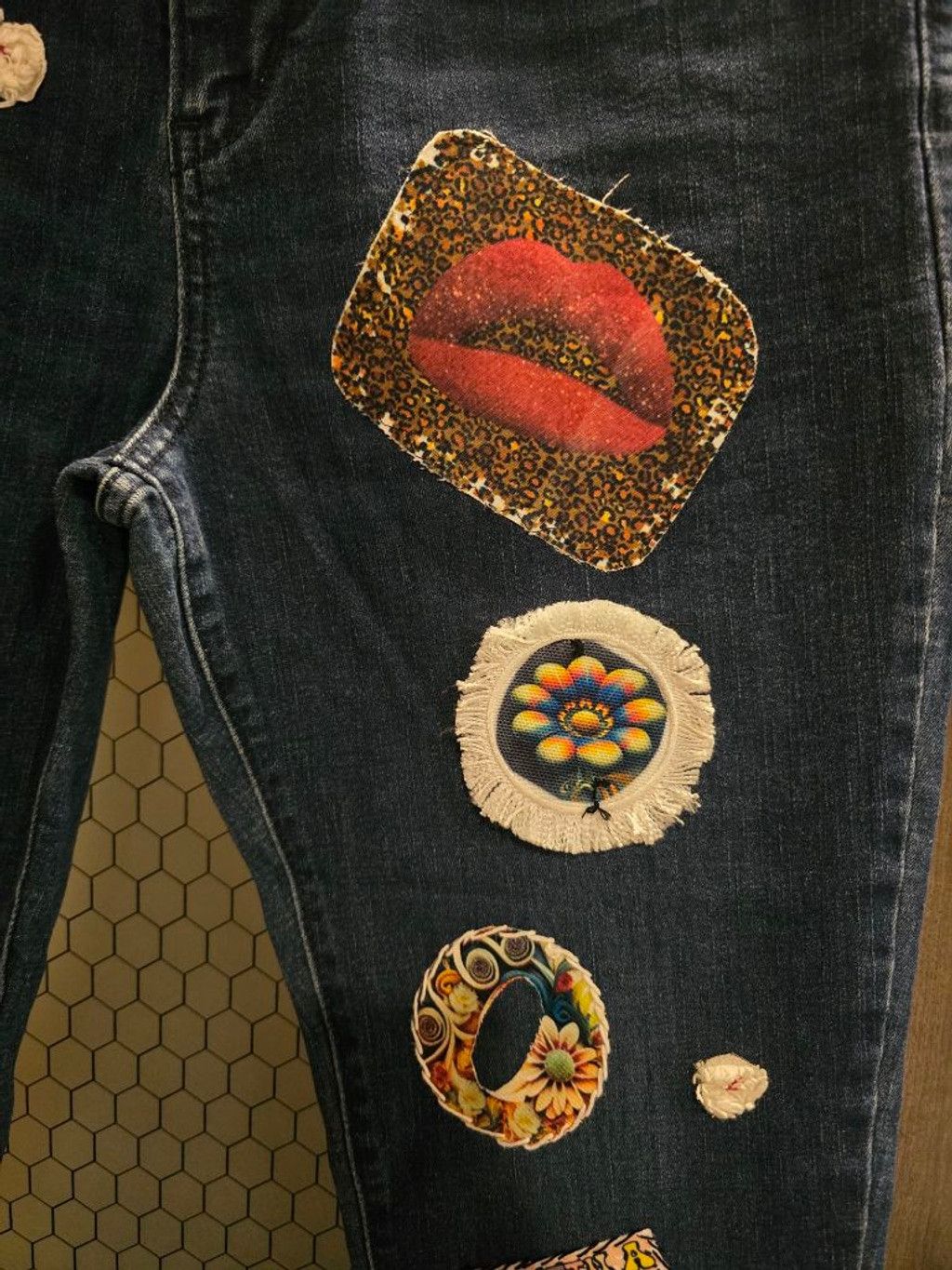 Levi's Levi's Upcycled Blue Boot Cut with Patches Size 12 Size 34" / US 12 / IT 48 - 5 Thumbnail