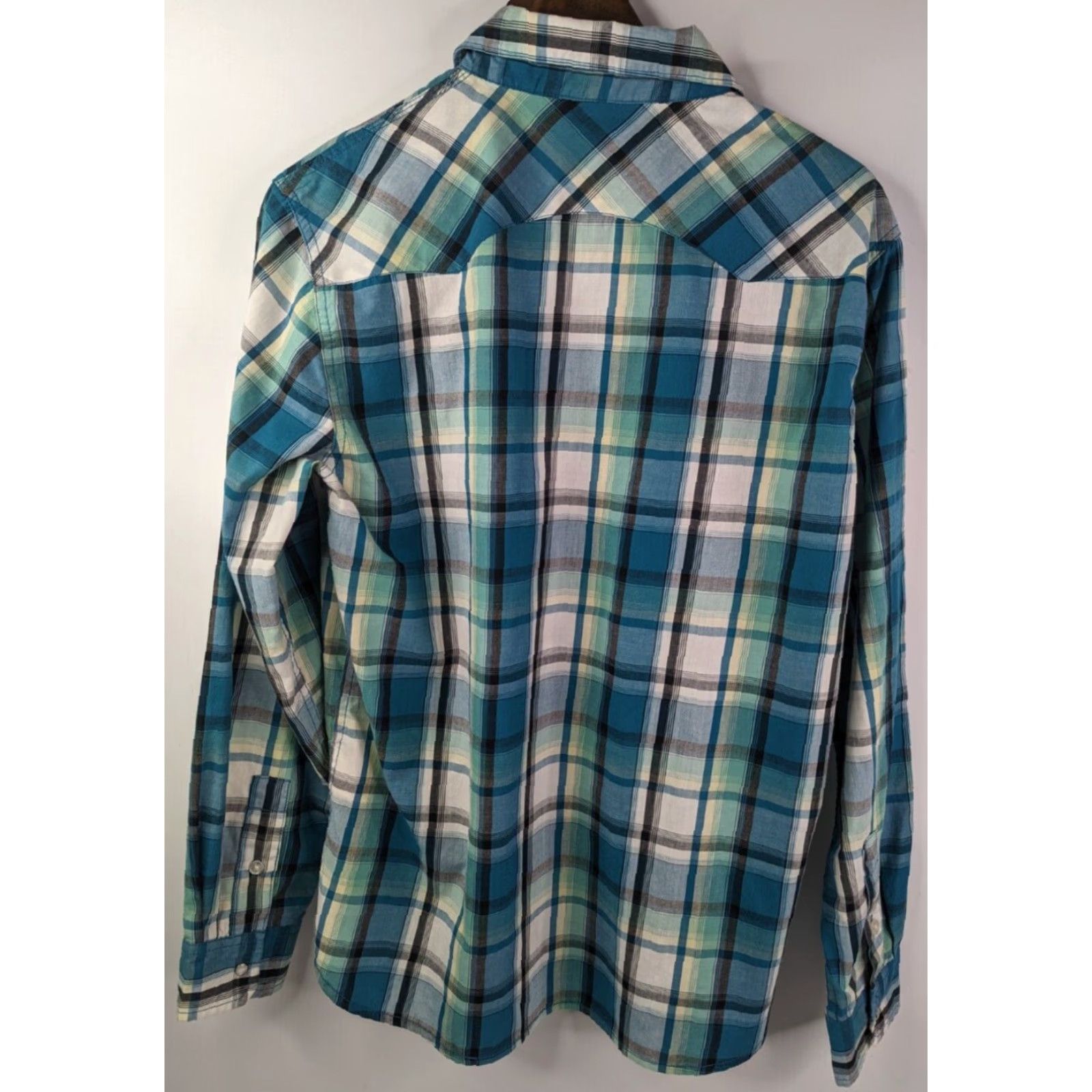 Levi's Levis Blue Plaid Long Sleeve Shirt Mens M Collared Button-Up Western Casual Size US M / EU 48-50 / 2 - 6 Thumbnail