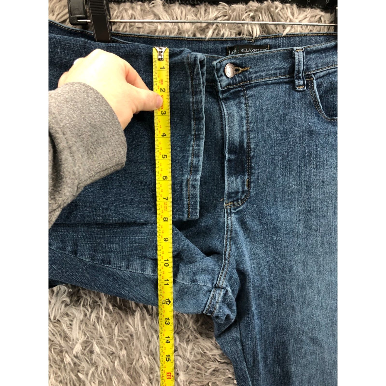 Lee Lee Jeans Relaxed Straight Womens 14 Short Blue Medium Wash Denim 5-Pocket Classic Fit Modern Series Mens? Size 36" / US 14 / IT 50 - 4 Thumbnail