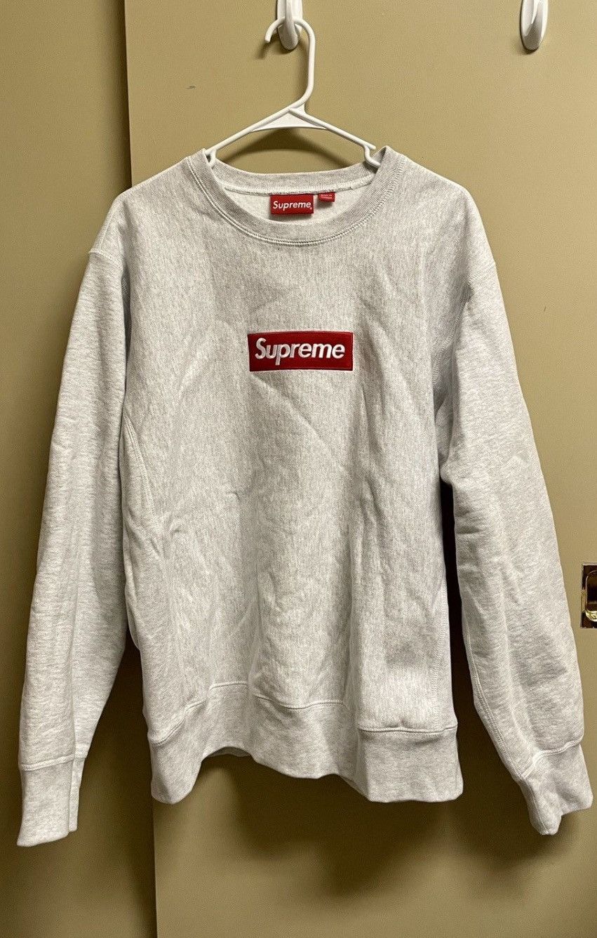 supreme シュプリーム☆boxlogo crewneck gray Supreme boxlogo crewneck ash grey XL