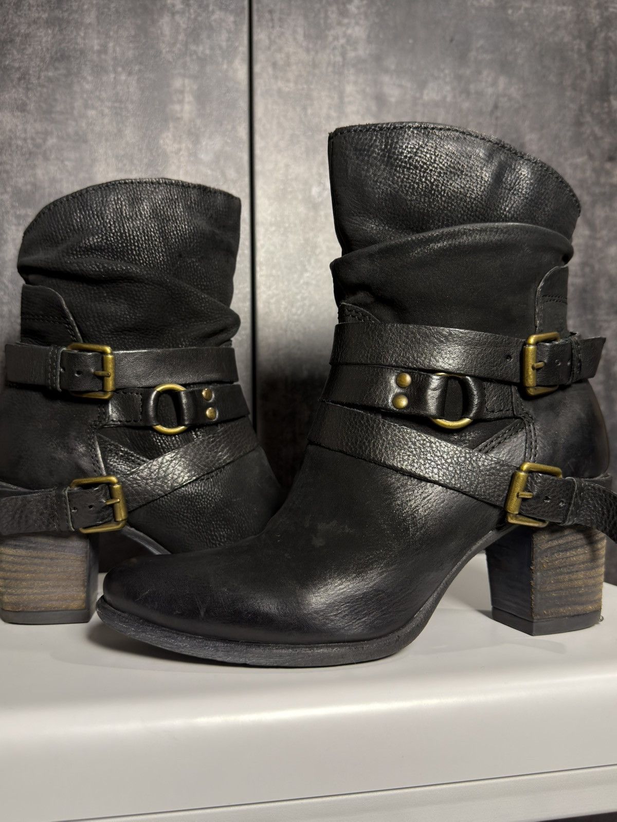 Vintage Vintage Leather Belted Heels Boots Western Owens Dirk Yohji Size US 9 / IT 39 - 7 Thumbnail