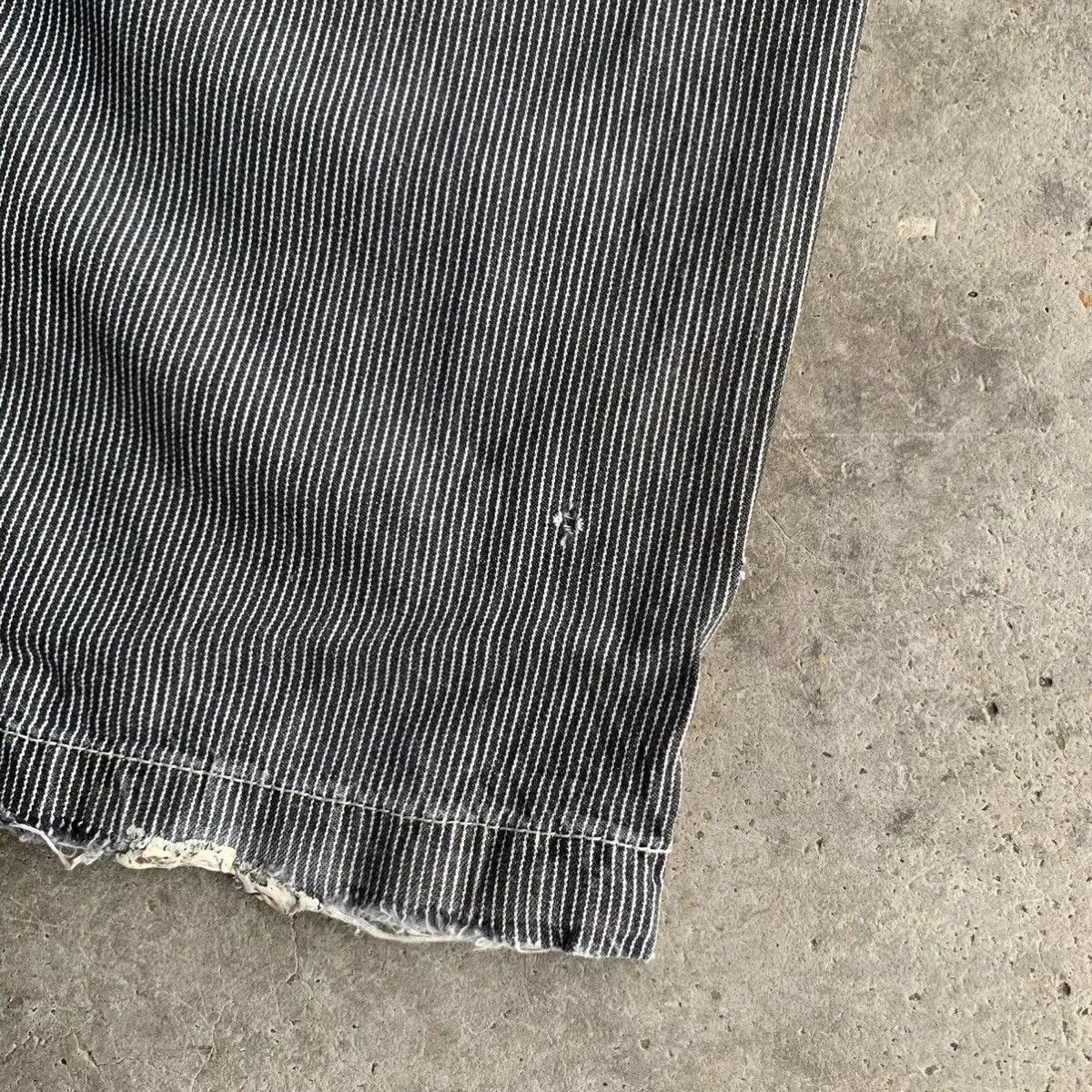Dogtown × Japanese Brand × OVER THE STRiPES DISTRESSED! JAPANESE Hickory Work Wear Double Knee Pants Size US 34 / EU 50 - 17 Thumbnail