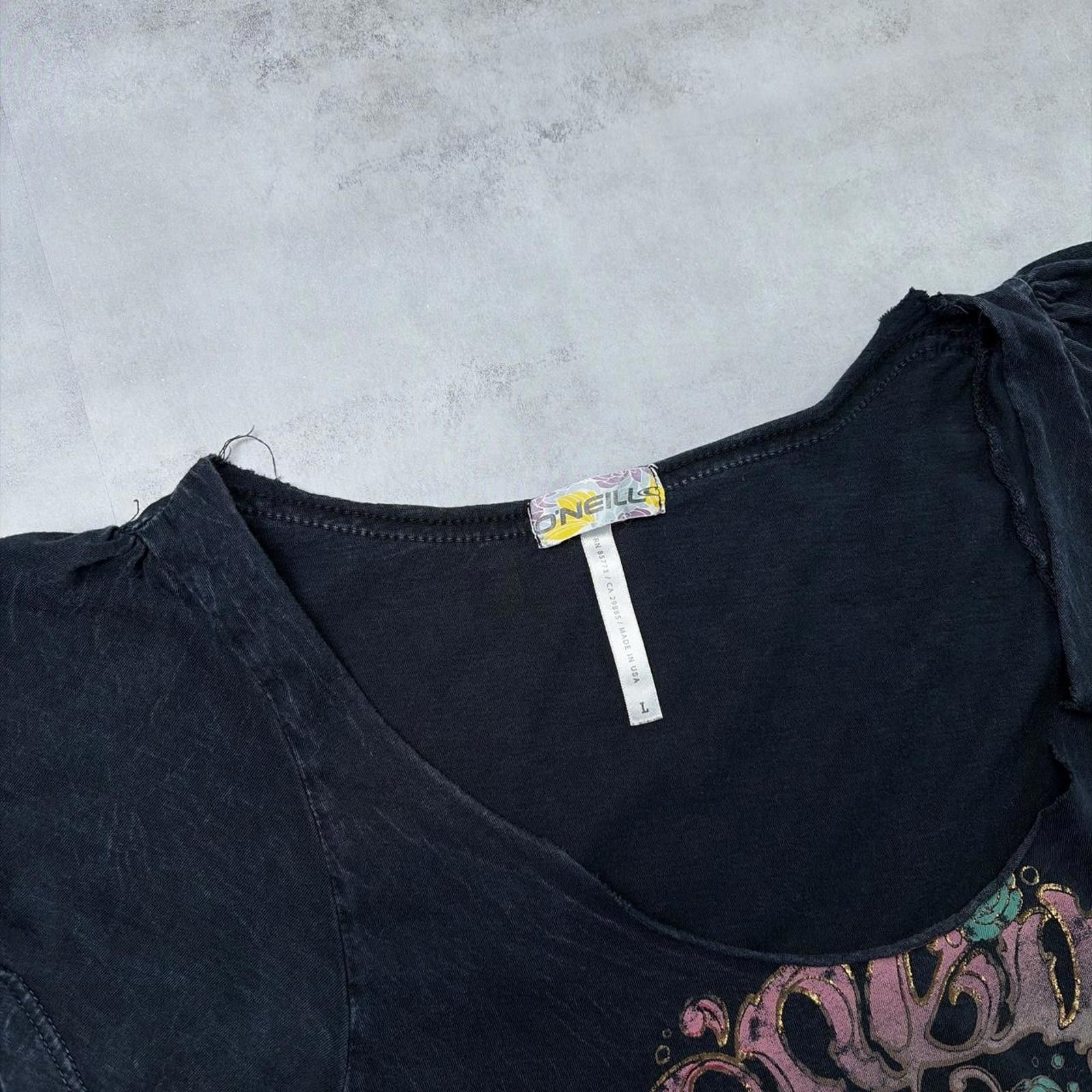 O'Neill Y2K Black O’Neill Grunge Surfwear Top Size L / US 10 / IT 46 - 5 Thumbnail
