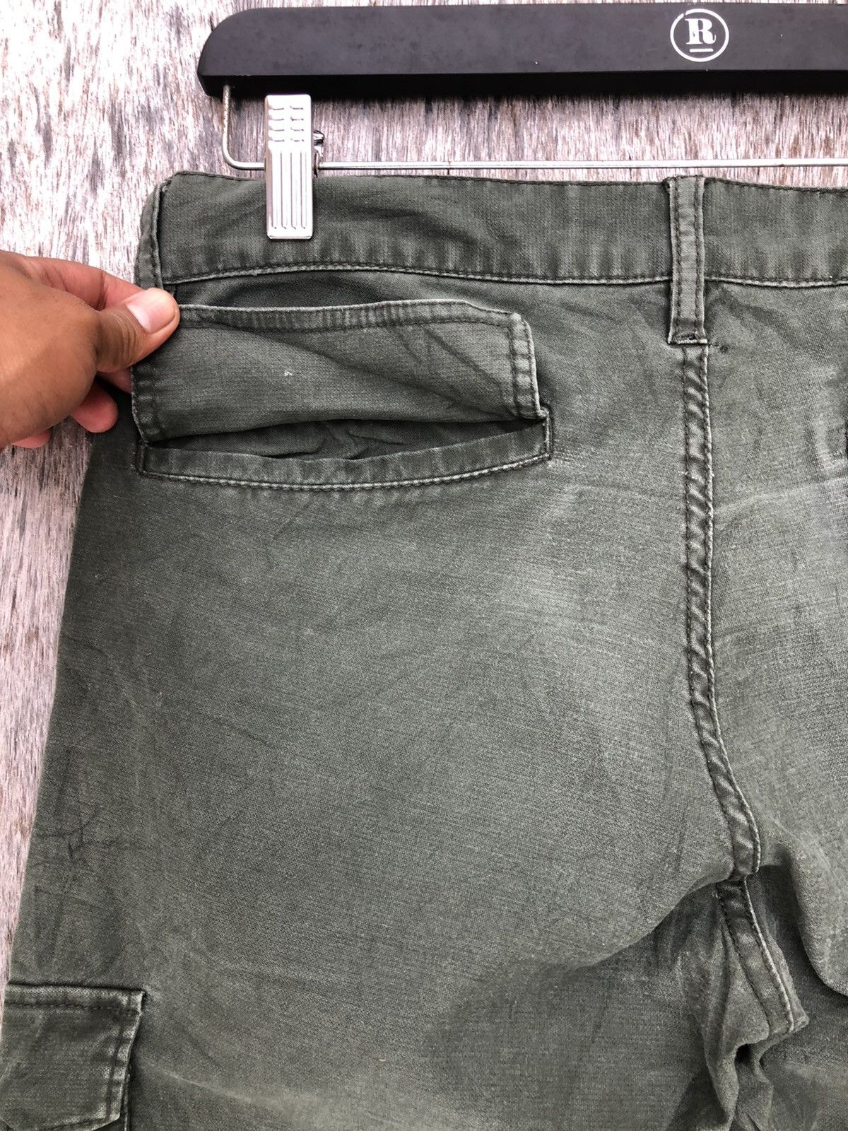 Japanese Brand Unbrand Green Cargo Pants Multipocket Tactical Like New Size US 31 - 7 Thumbnail