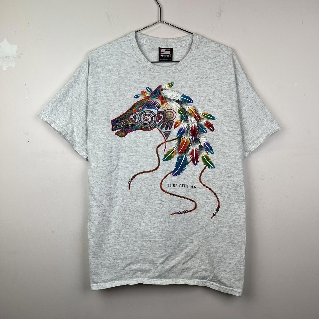 Designer Vibrant Tuba City, AZ Graphic Tee - Colorful Horse Design Size US L / EU 52-54 / 3 - 1 Thumbnail