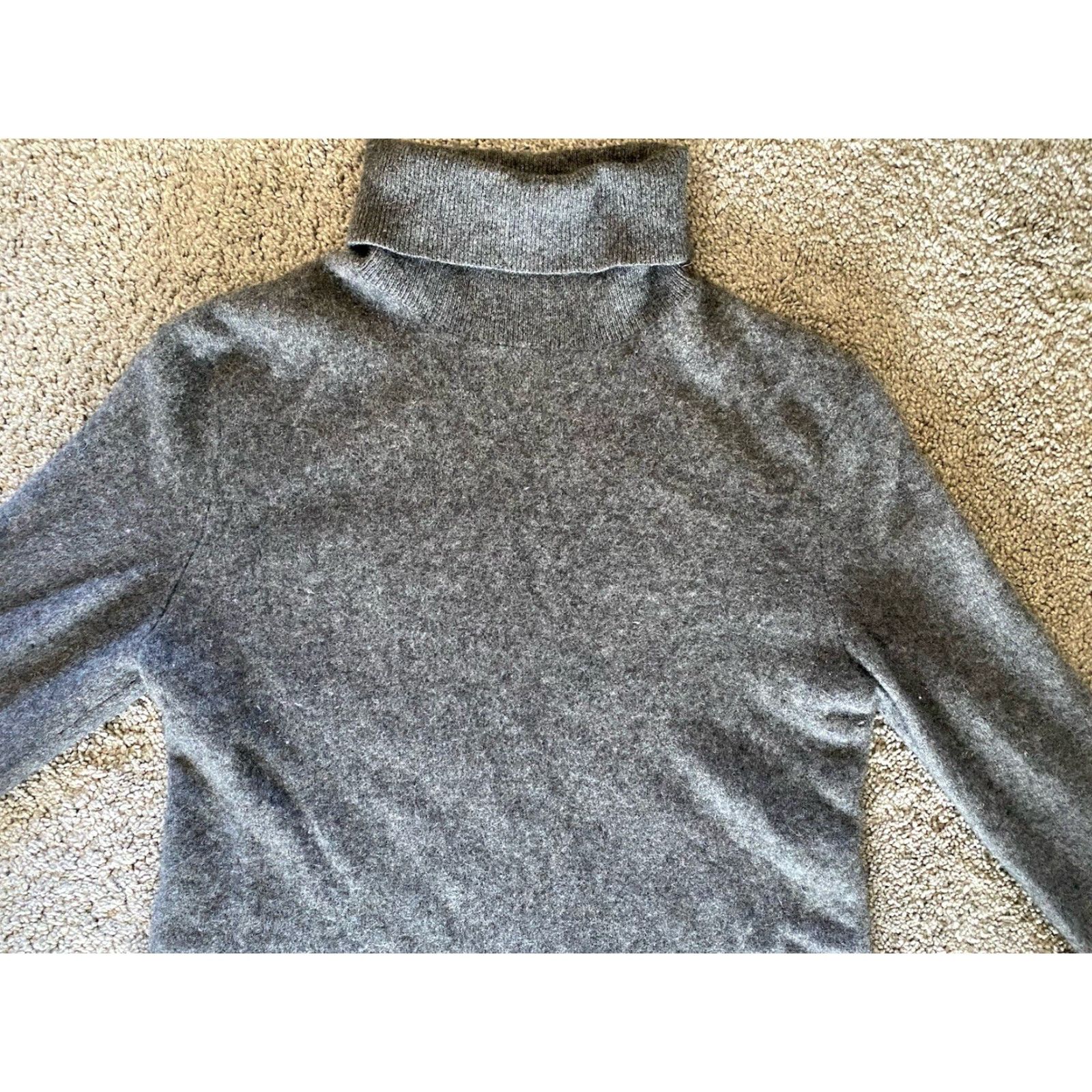 Vintage Katherine Kelly Cashmere Turtleneck Gray Women’s M Sweater Pullover Size M / US 6-8 / IT 42-44 - 6 Thumbnail