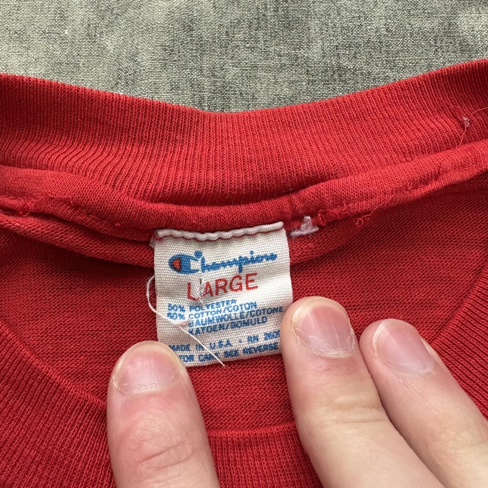 Champion Vintage Distressed 80s Champion Nebraska Cornhuskers Shirt Size US L / EU 52-54 / 3 - 3 Thumbnail