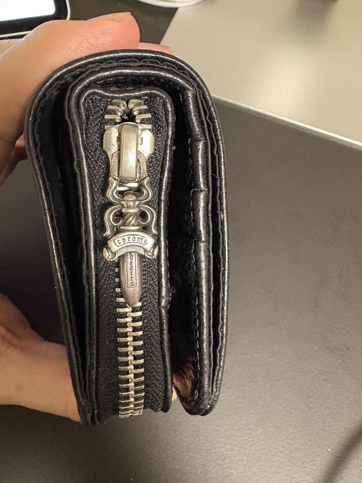 Chrome hearts sq zip wallet