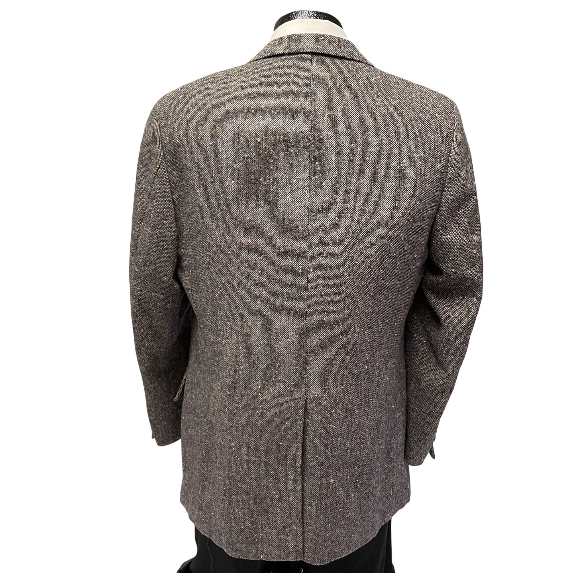 Sears Vtg Gray Beige Multicolor FLECK Donegal TWEED Sport Coat Size 40R - 3 Thumbnail