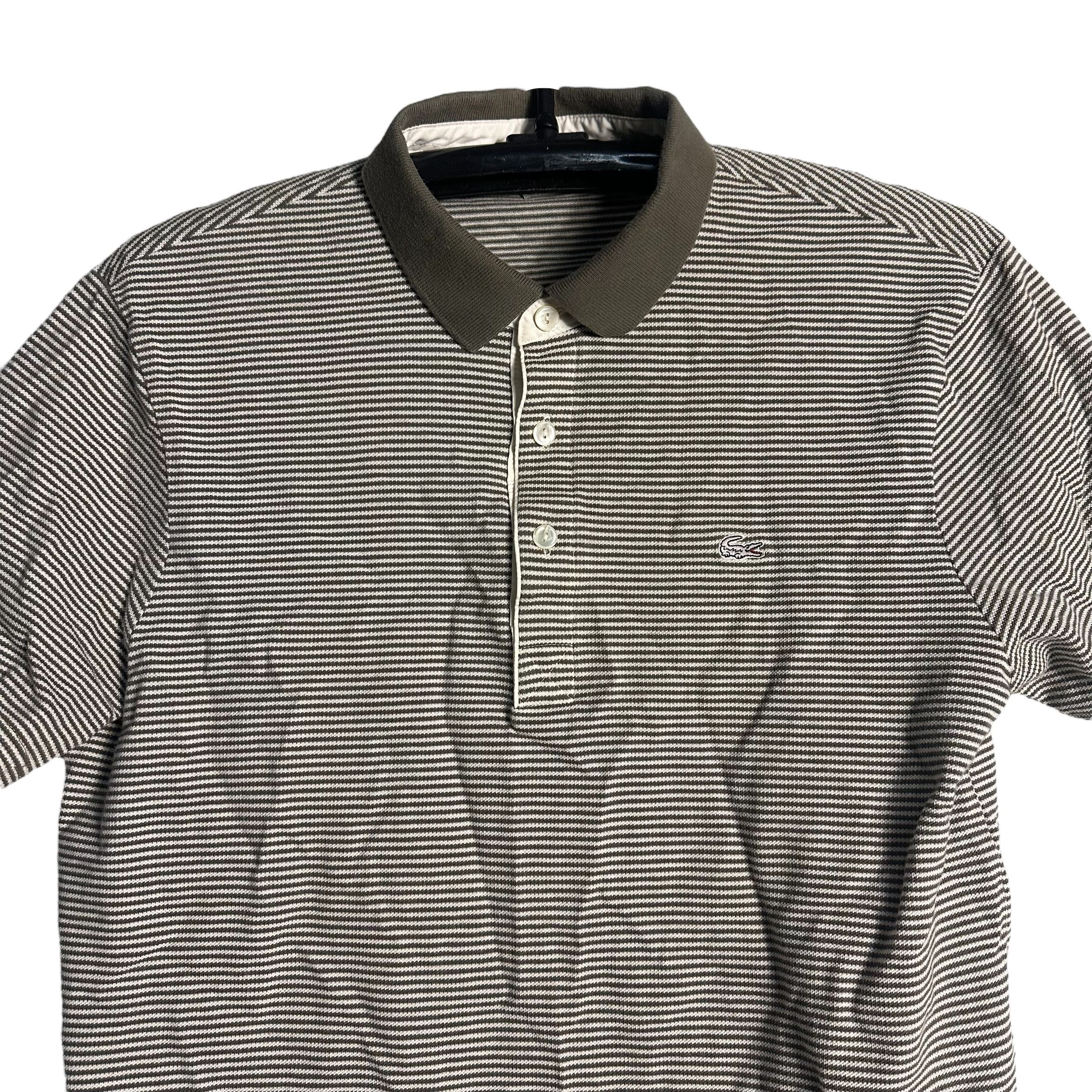 Lacoste 🔥RARE🔥Vintage Lacoste Stripes Polo Shirt Size US XL / EU 56 / 4 - 2 Thumbnail