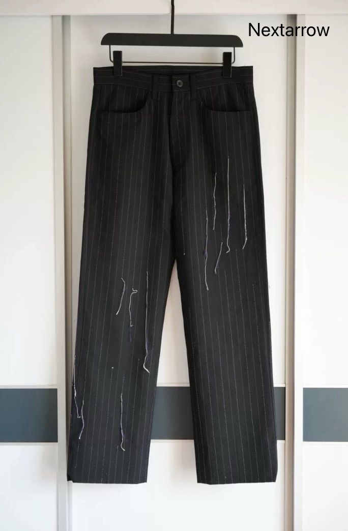 Yohji Yamamoto Yohji Yamamoto 03aw Broken Stripe Pants 2412-Nextarrow Size US 28 / EU 44 - 1 Thumbnail