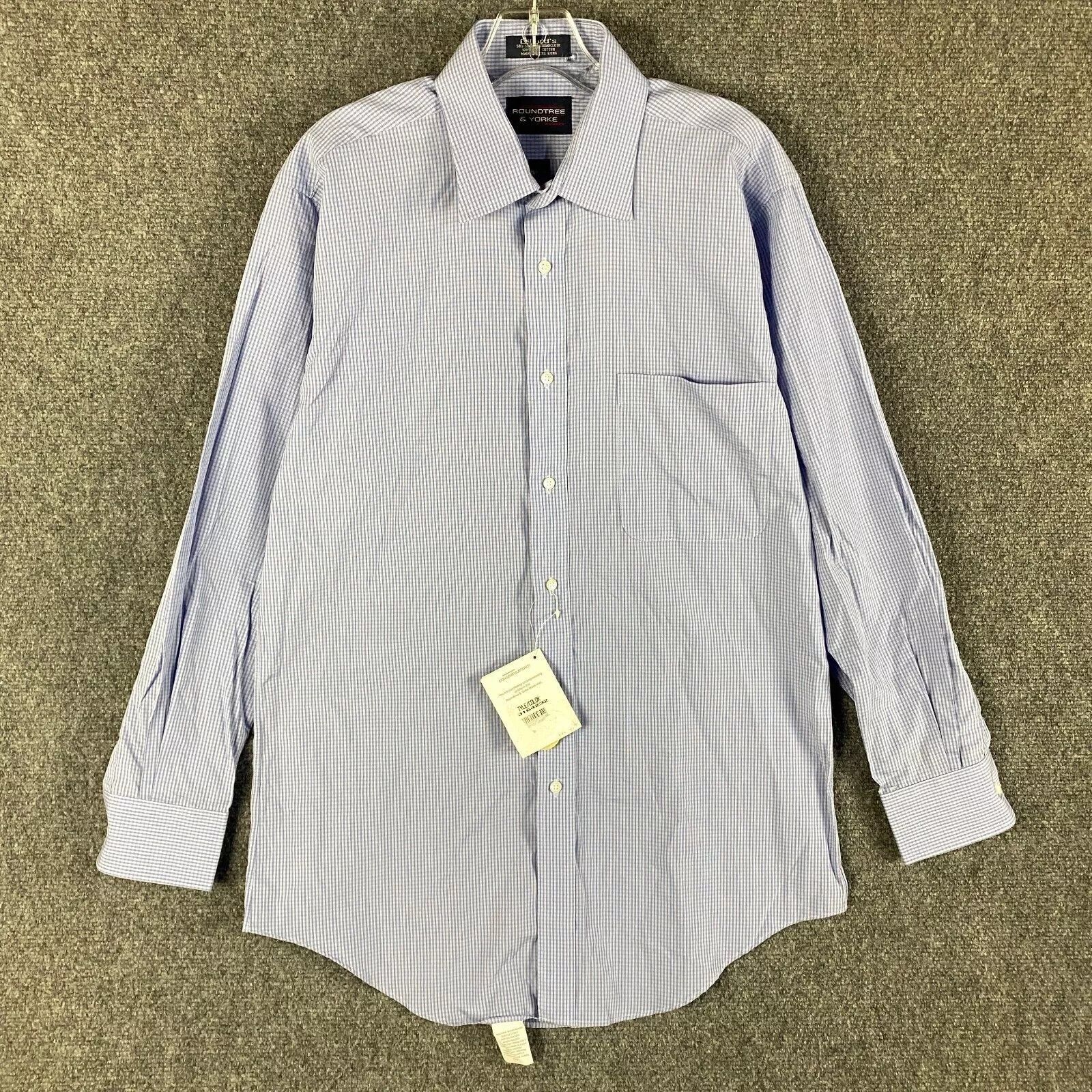 Roundtree & Yorke Roundtree & Yorke Shirt Men's 15.5 33 Dillard's Broadcloth Size US M / EU 48-50 / 2 - 1 Thumbnail
