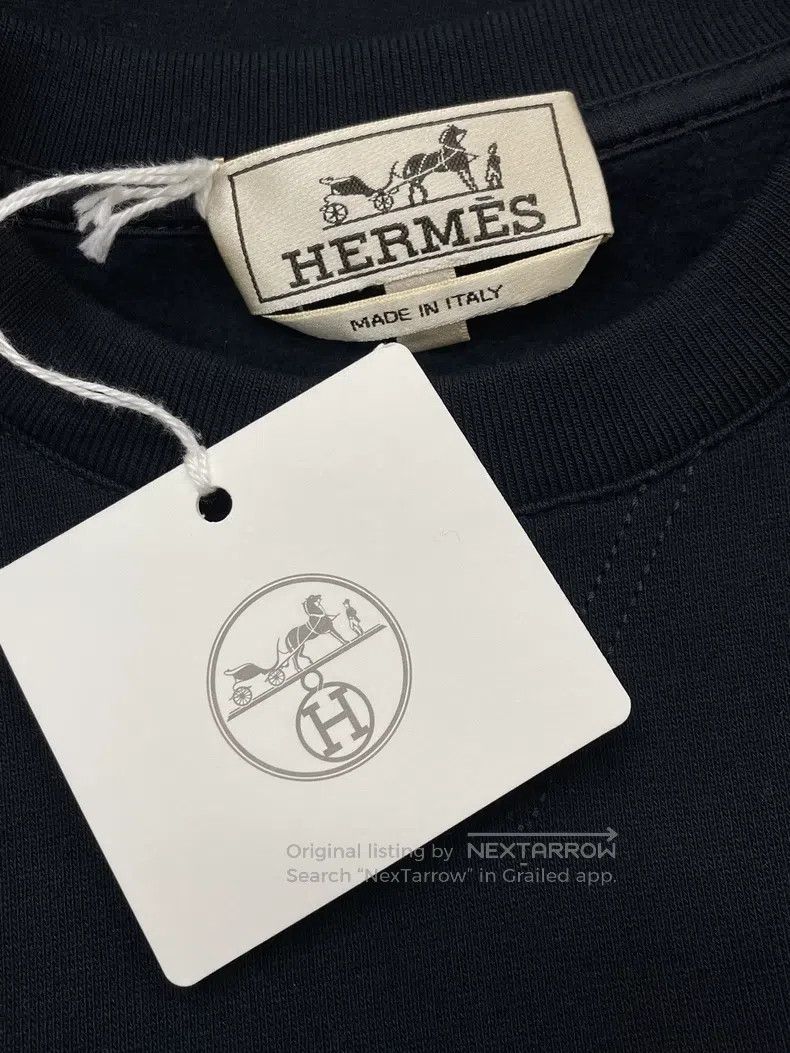 Hermes Hermes Dark blue men's sweatshirt long sleeve top Size US S / EU 44-46 / 1 - 3 Thumbnail