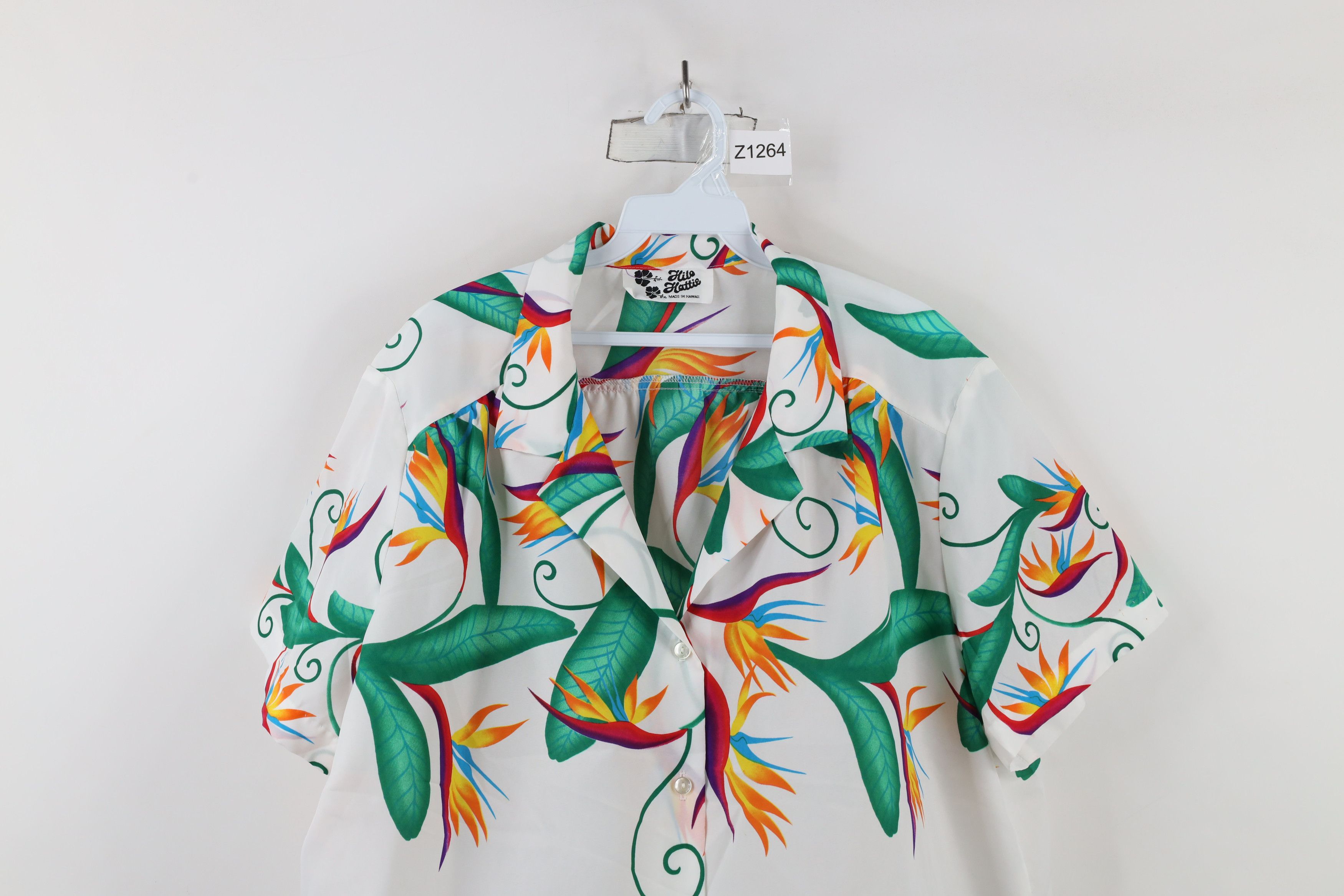 Vintage Vintage 70s Hilo Hattie Flower Hawaiian Button Shirt USA Size 3XL / US 20-22 - 2 Thumbnail