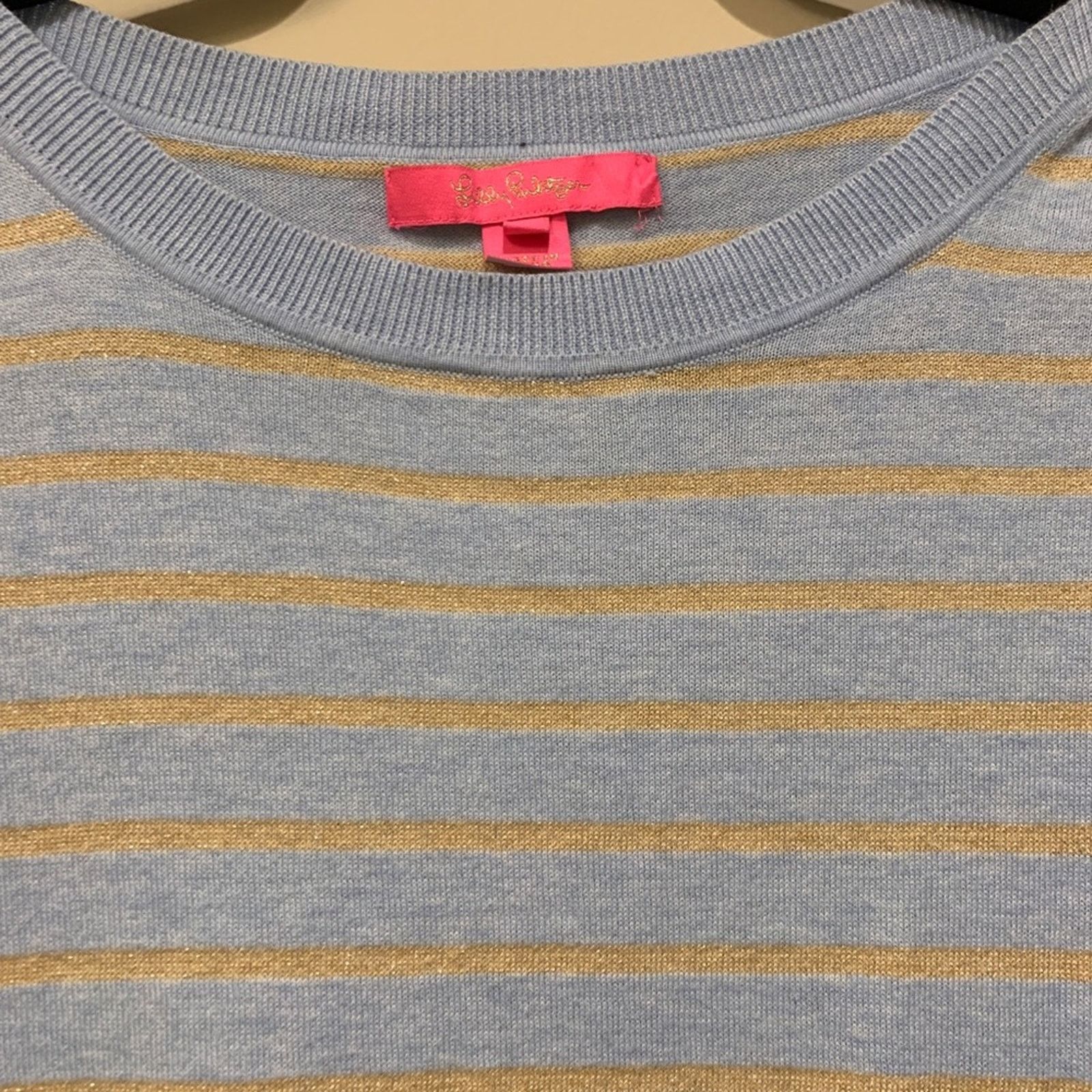 Lilly Pulitzer Lilly Pulitzer Cobo Boatneck Striped Blue Gold Sweater XXS Size XXS / US 00 / IT 34 - 4 Thumbnail