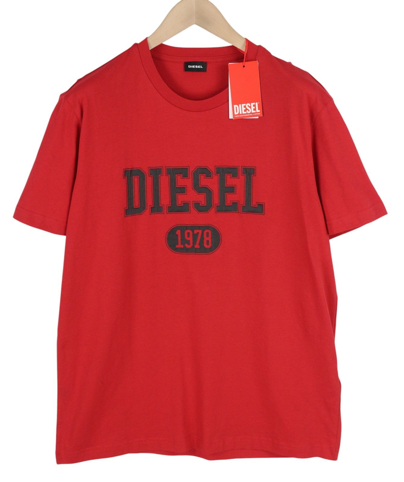 Diesel T-DIEGOR-K46 2XL Red Crew Front Logo T-Shirt 41179 Size US XXL / EU 58 / 5 - 1 Thumbnail