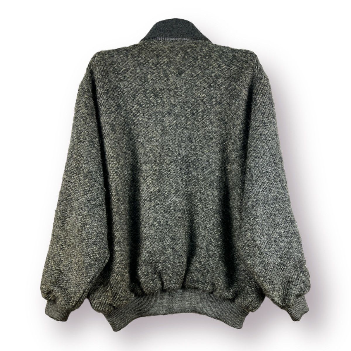 Homespun Knitwear 🔥 Sam Austin Naigai two tone Mohair knit Bomber jacket - L Size US L / EU 52-54 / 3 - 13 Thumbnail