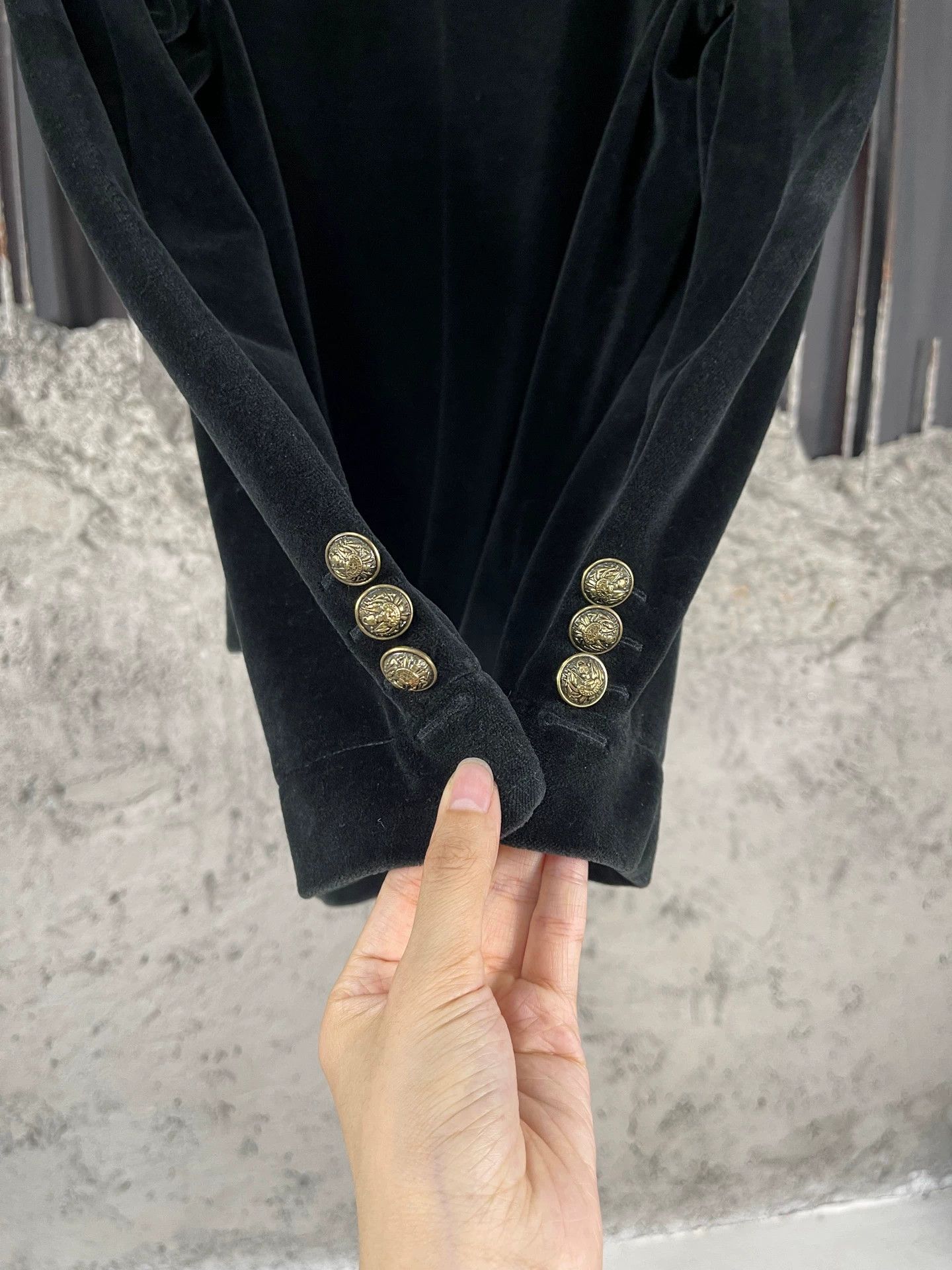 Balmain Balmain Gold Buttons Velvet Suit Jacket 48 New Size 48R - 5 Thumbnail