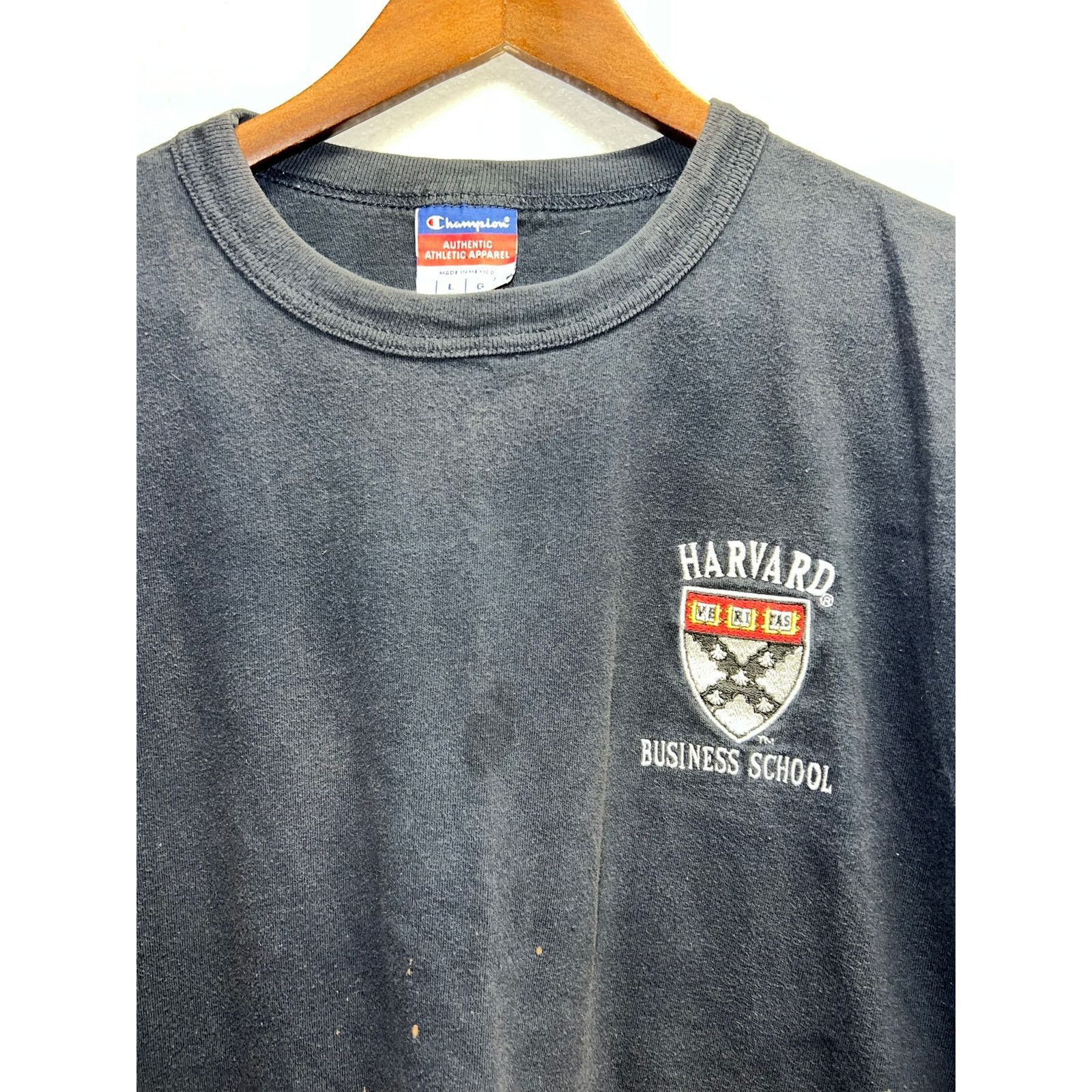 Champion Vintage Harvard Shirt Business School Champion Stain Bleach Size US L / EU 52-54 / 3 - 2 Thumbnail