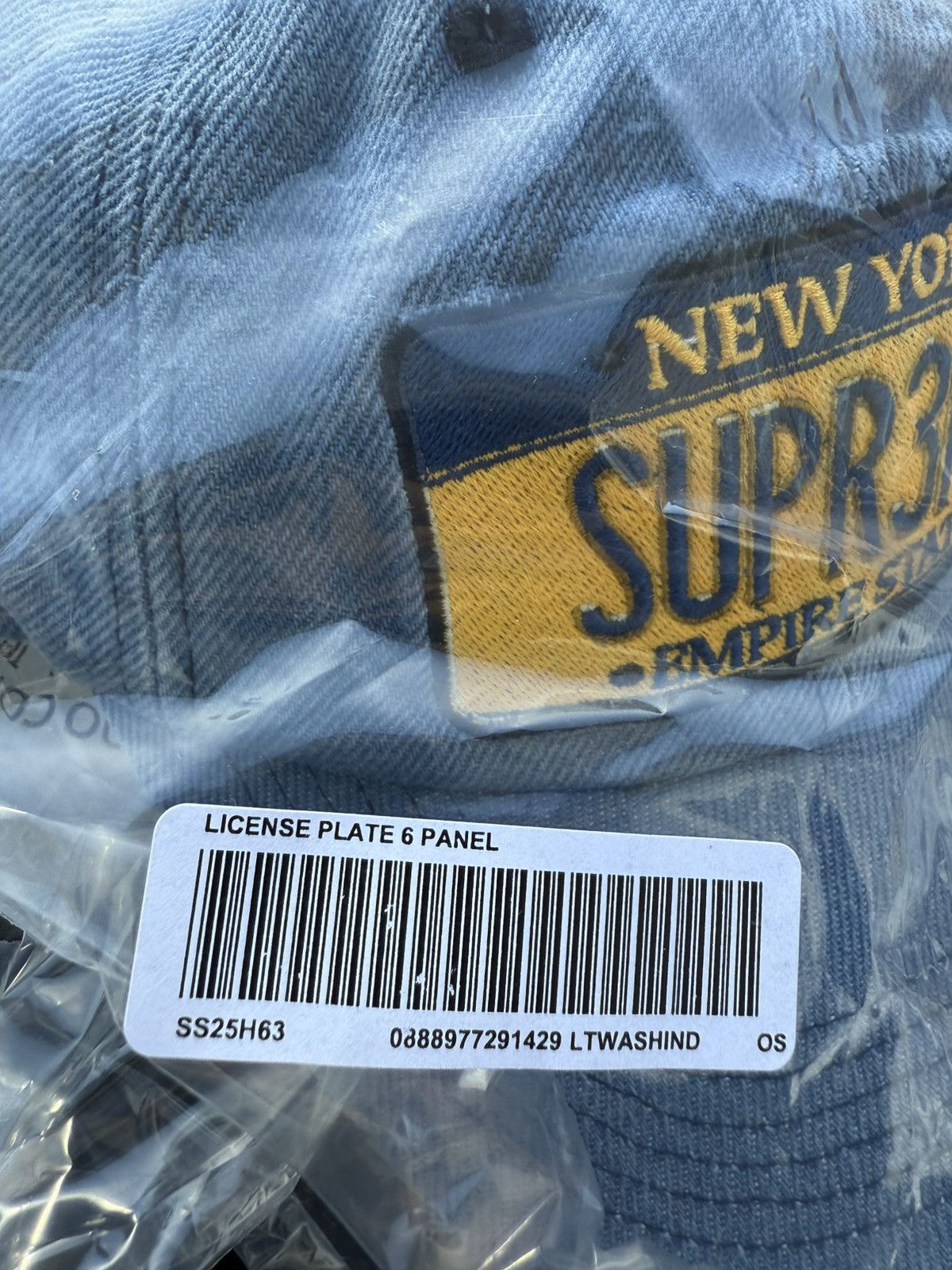 Supreme Supreme License Plate 6 Panel Denim (SS25) | Grailed