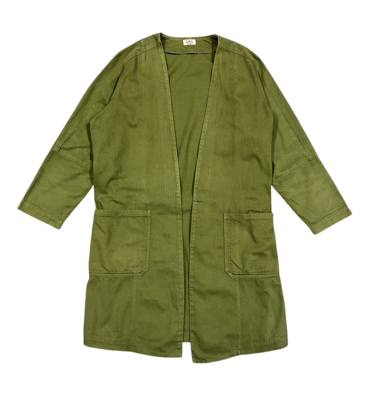 Toyo Enterprises Vtg🔥Domingo Hbt Kimono Cardigan Olive Green Military Style Size US M / EU 48-50 / 2 - 3 Thumbnail