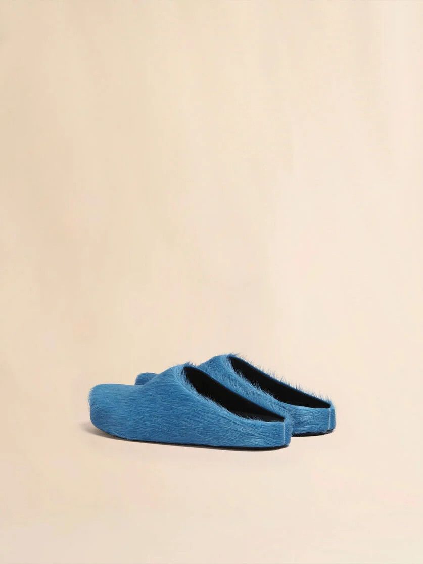 Marni o1f1d3z1225 Long Haircalfskin Fussbett Sabot Mules in Blue Size US 10 / EU 43 - 3 Thumbnail
