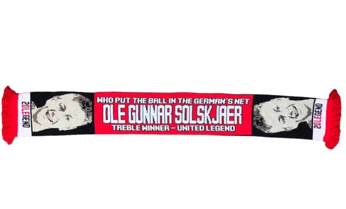 Vintage Rare! Vintage Manchester United Solskjaer Football Scarf Size ONE SIZE - 3 Thumbnail