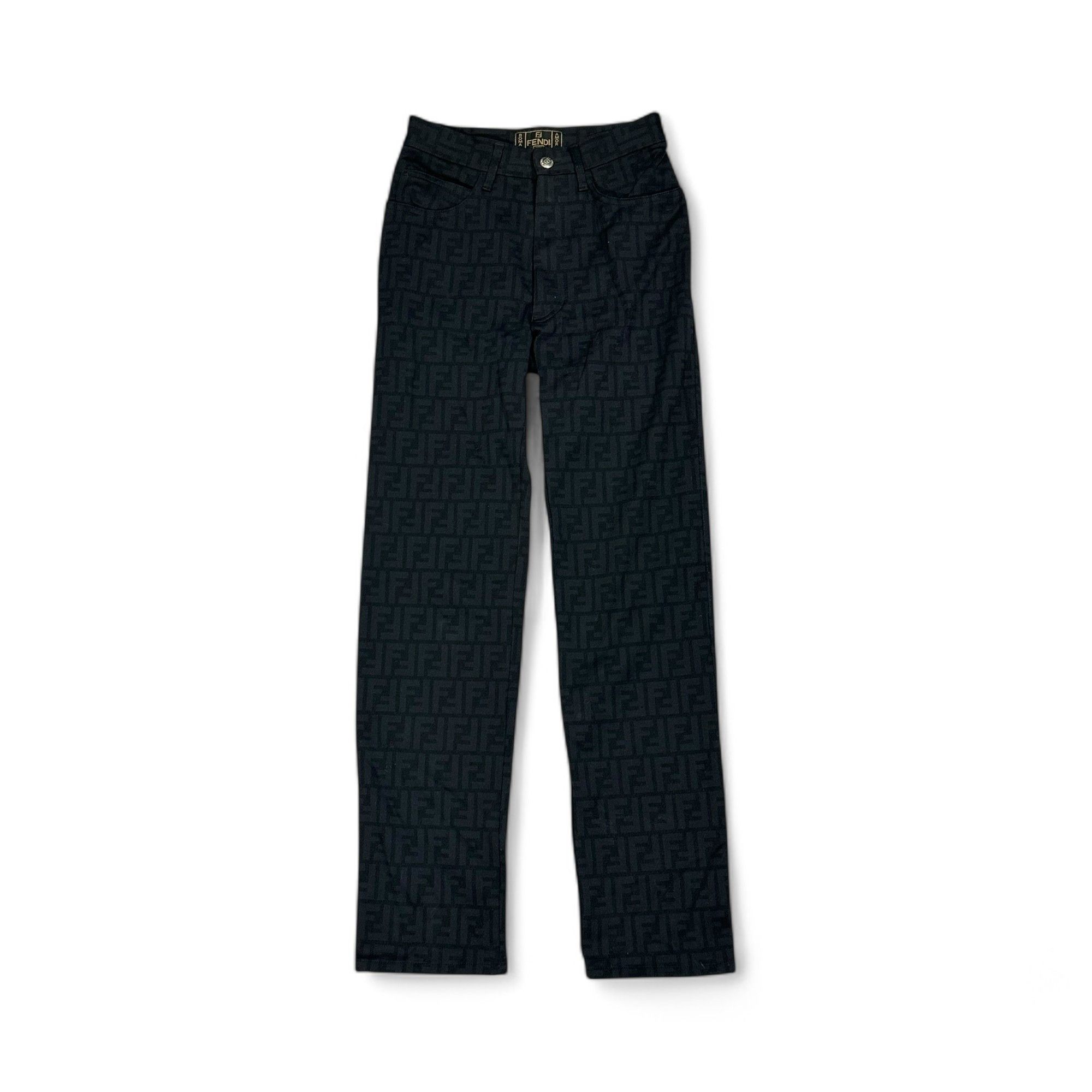 Fendi Fendi Pants Vintage Zucca FF Monogram Logo Black Size 28" / US 6 / IT 42 - 1 Thumbnail