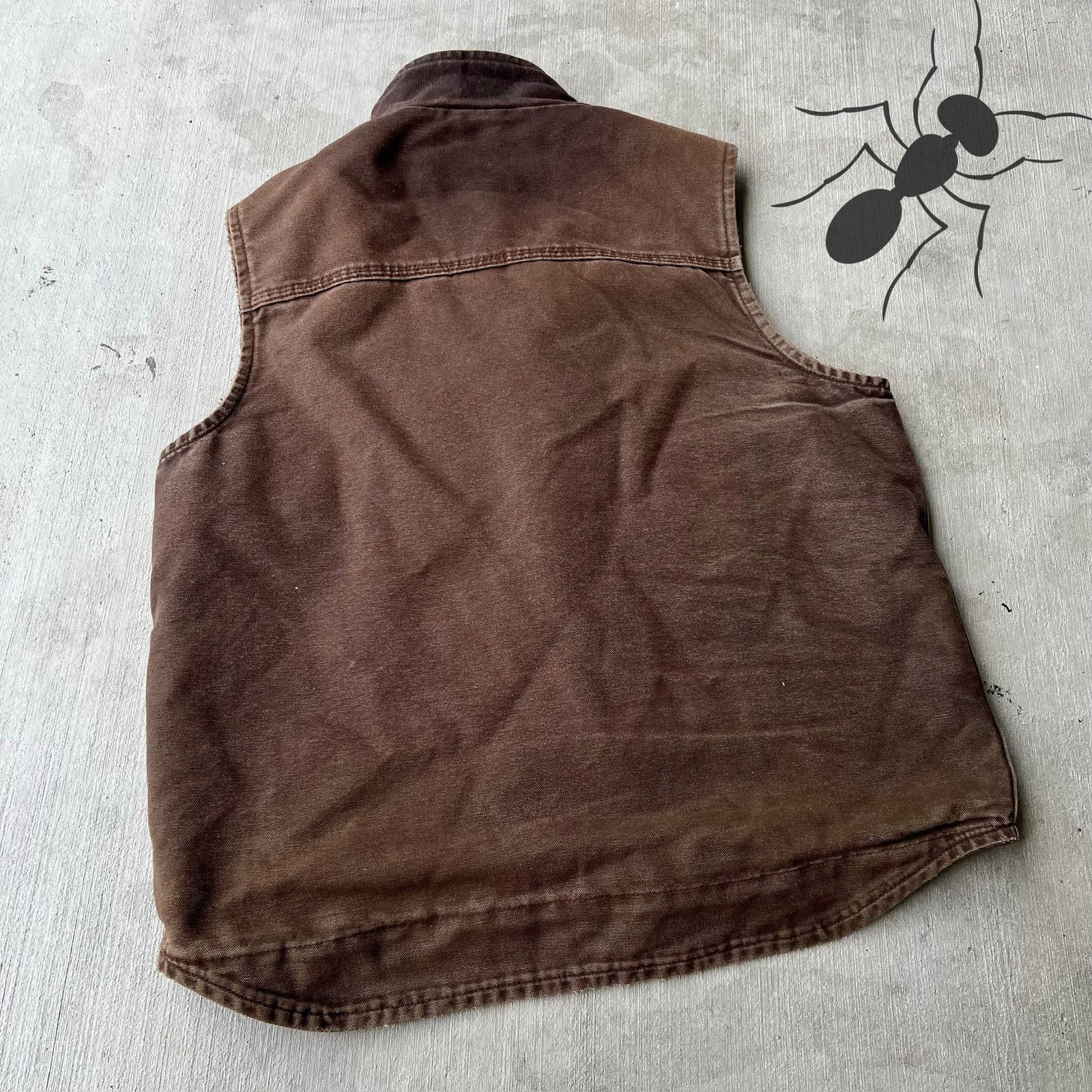 Carhartt × Vintage Carhartt V33 DKB faded brown work wear vest Size US M / EU 48-50 / 2 - 6 Thumbnail