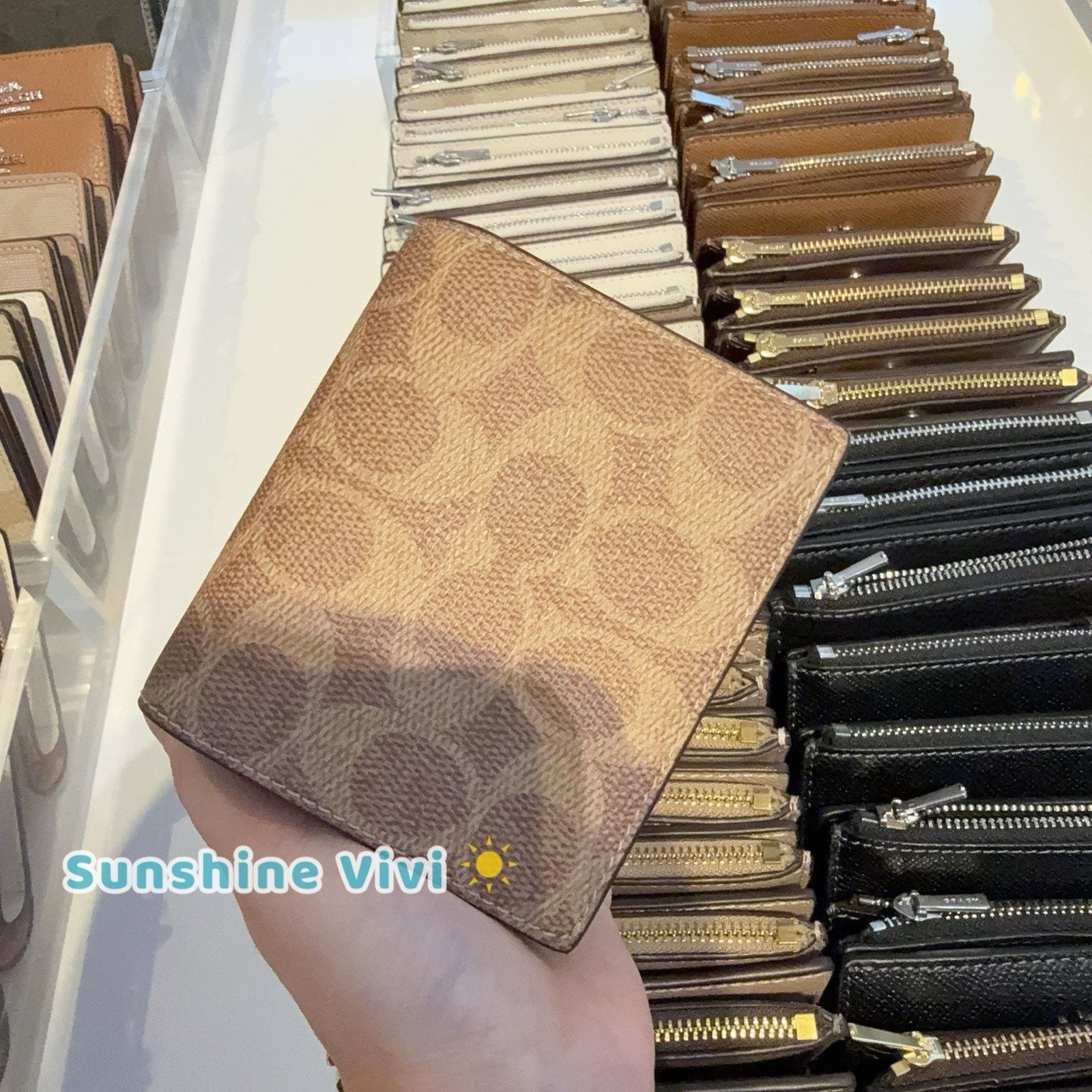 Coach NWT Coach Snap Wallet CW789 Signature Charm Gold/Tan/Brown Size ONE SIZE - 3 Thumbnail