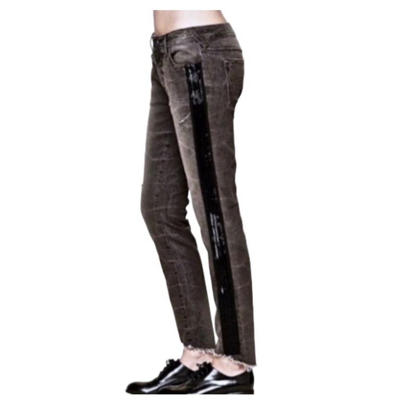 Free People Free People Black Beaded Skinny Jeans | Size 27 Size 27" / US 4 / IT 40 - 7 Thumbnail
