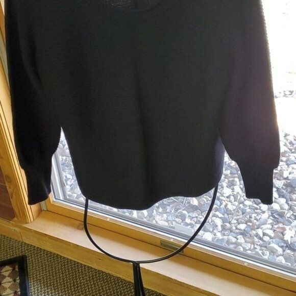 Vintage Cyrus Black Knitted Nylon & Rayon Long Sleeve Sz PM Sweater Size M / US 6-8 / IT 42-44 - 3 Thumbnail